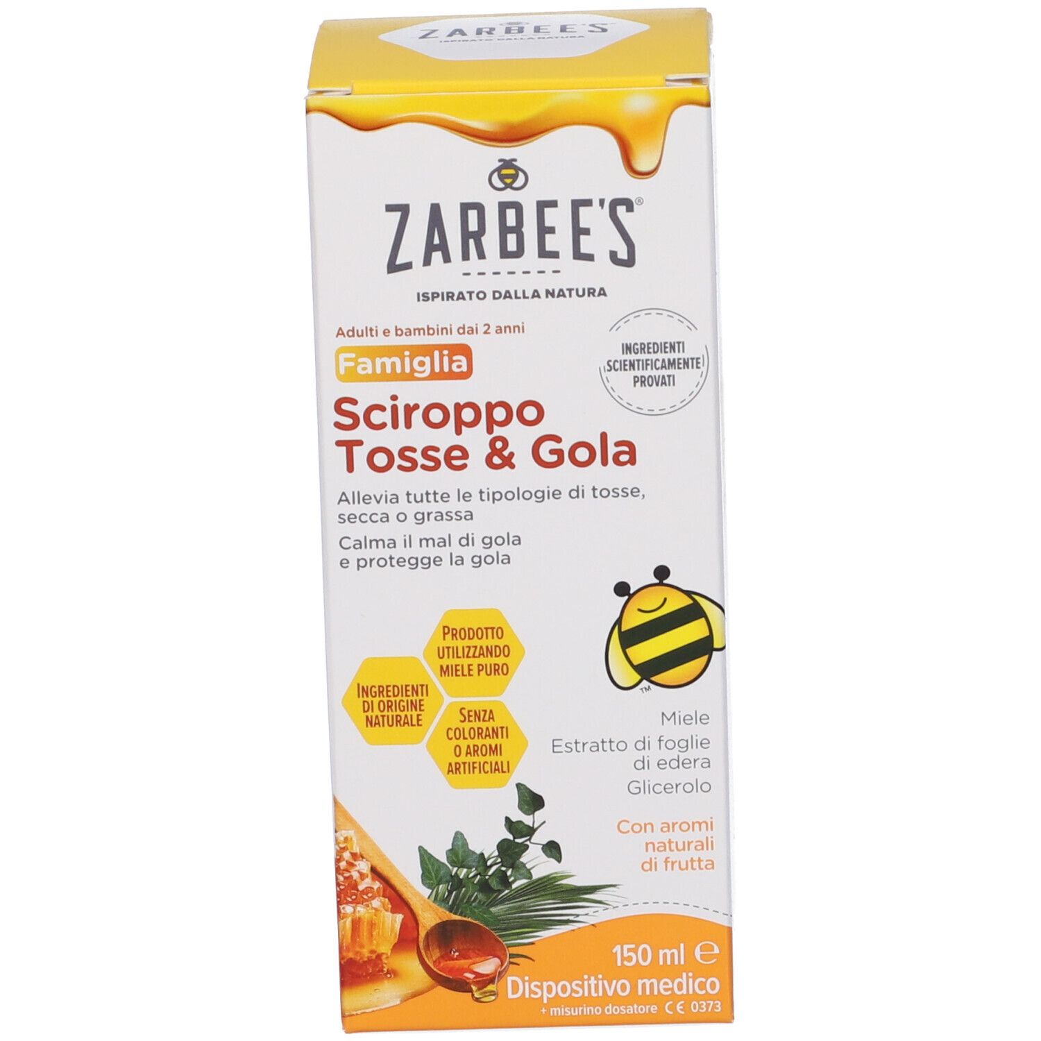 Zarbee's Sciroppo Tosse & Gola 150 ml, Sciroppo tosse  adulti e bambini a partire dai 2 anni