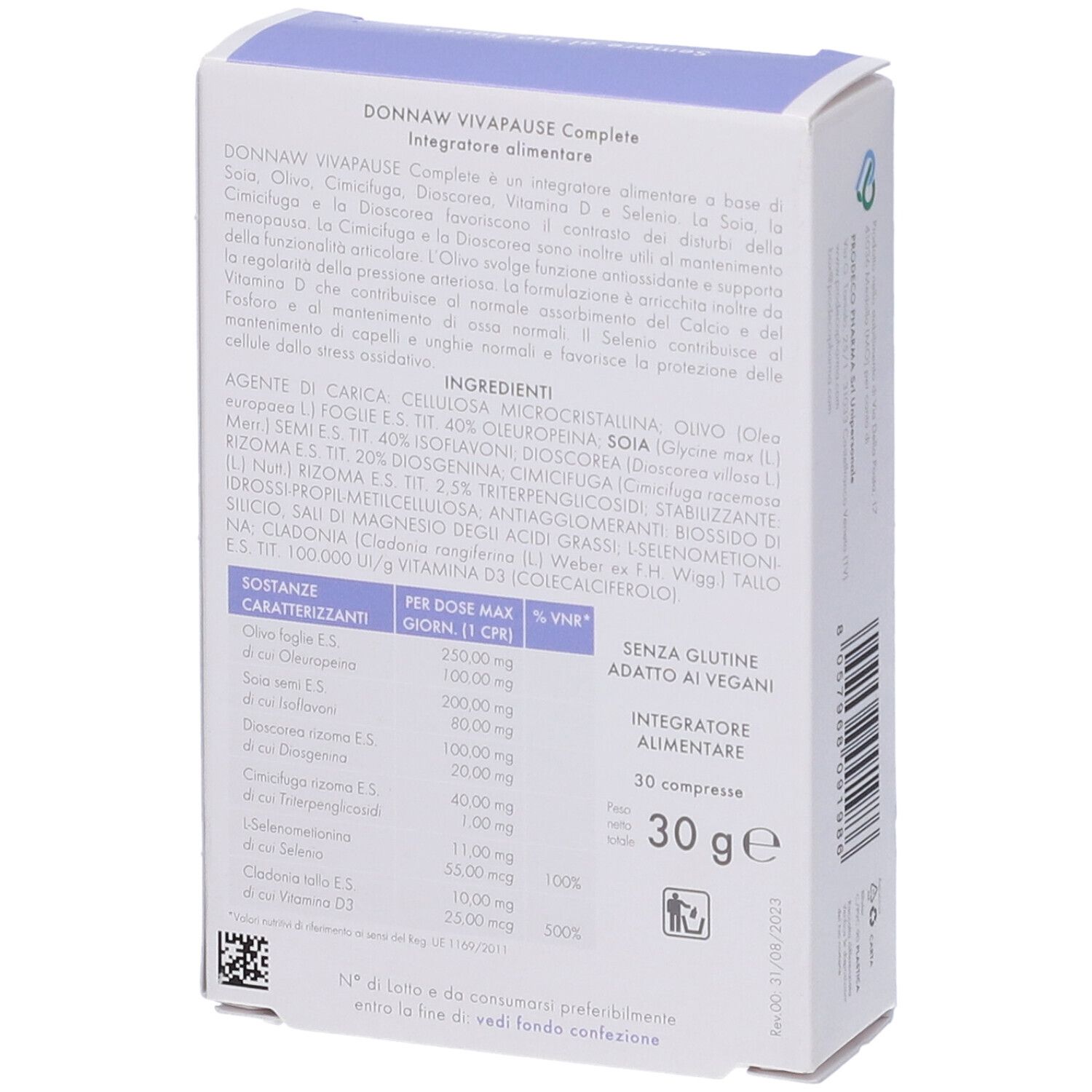 Donnaw Vivapause Complete 30 Compresse