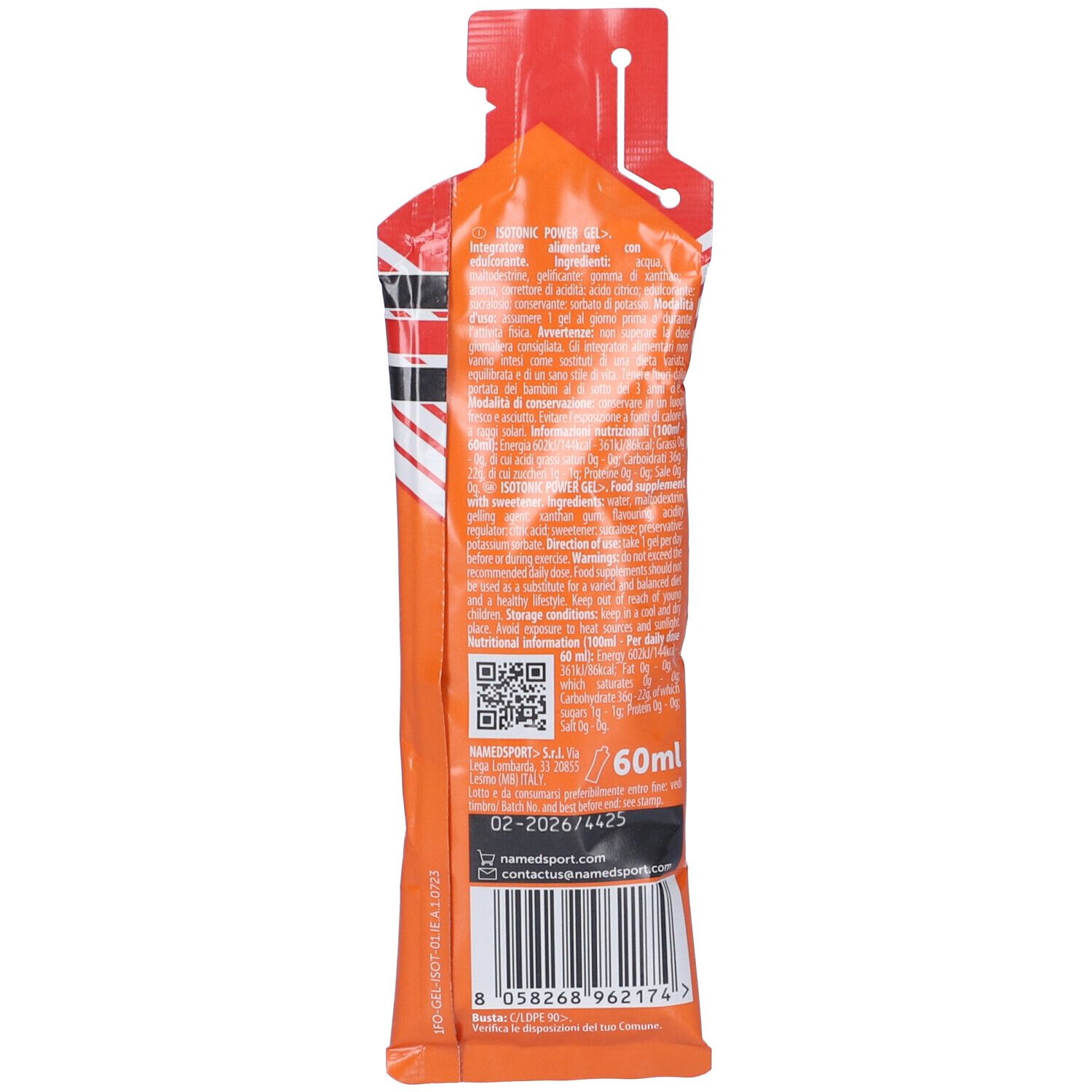 Isotonic Power Gel Orange