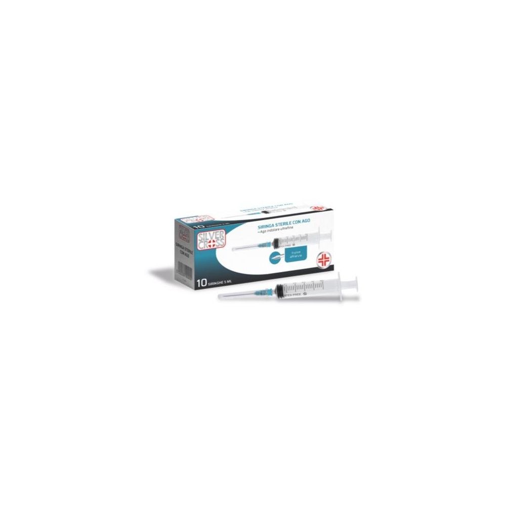 Siringa Silver Cross 5 ml Sterile Con Ago 10 Pezzi