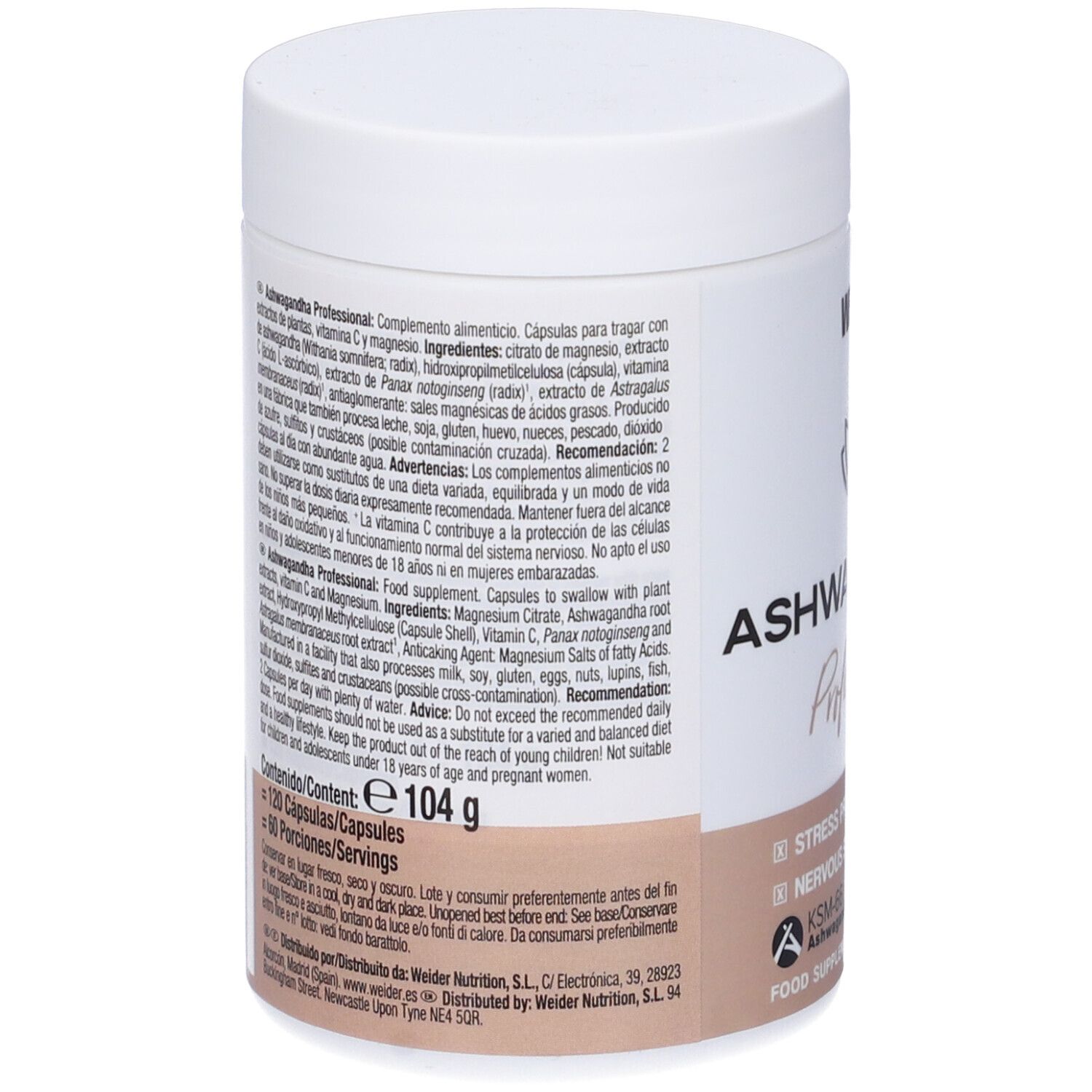 Weider Ashwagandha Professional 120 Capsule