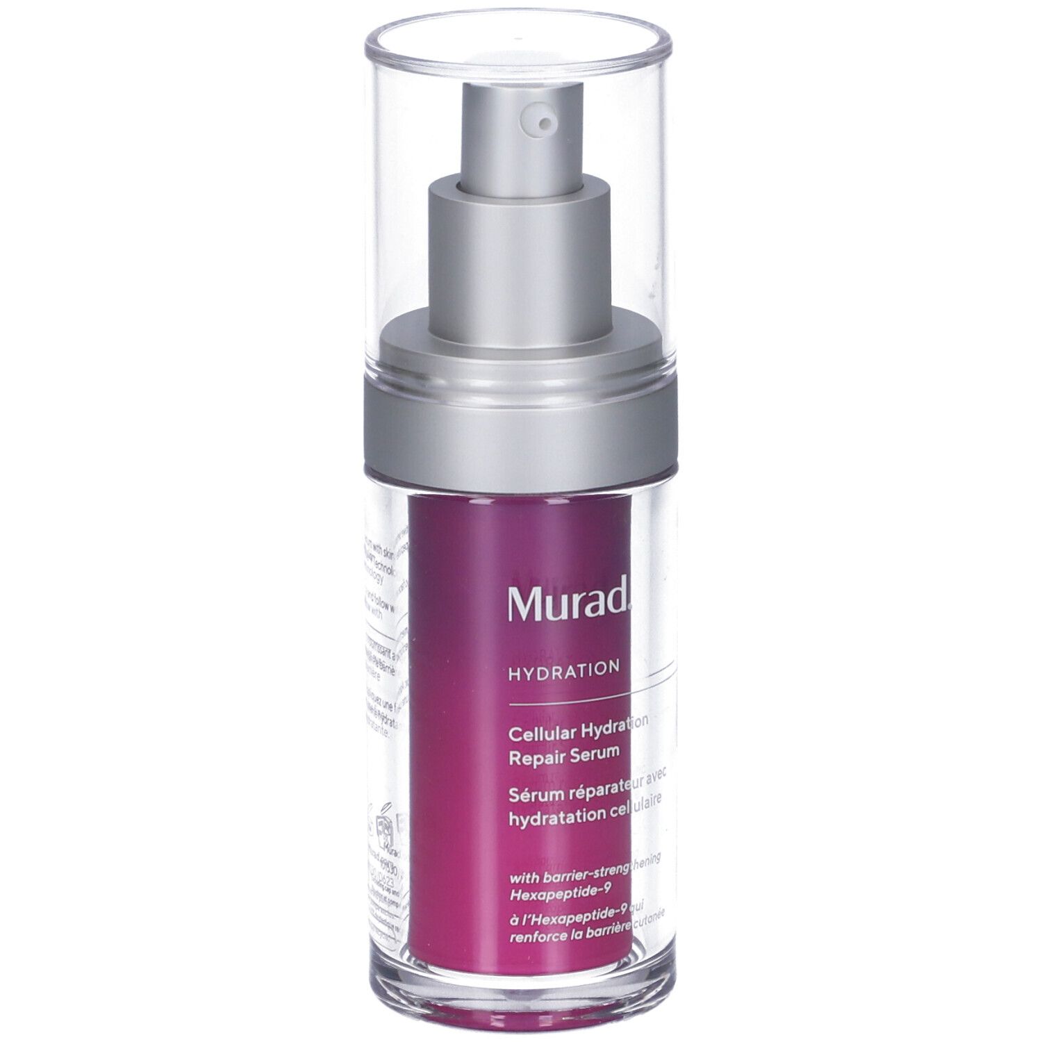 Flacone di siero Murad. Scritta: Hydration, Cellular Hydration Repair Serum. Con erogatore a pompa.