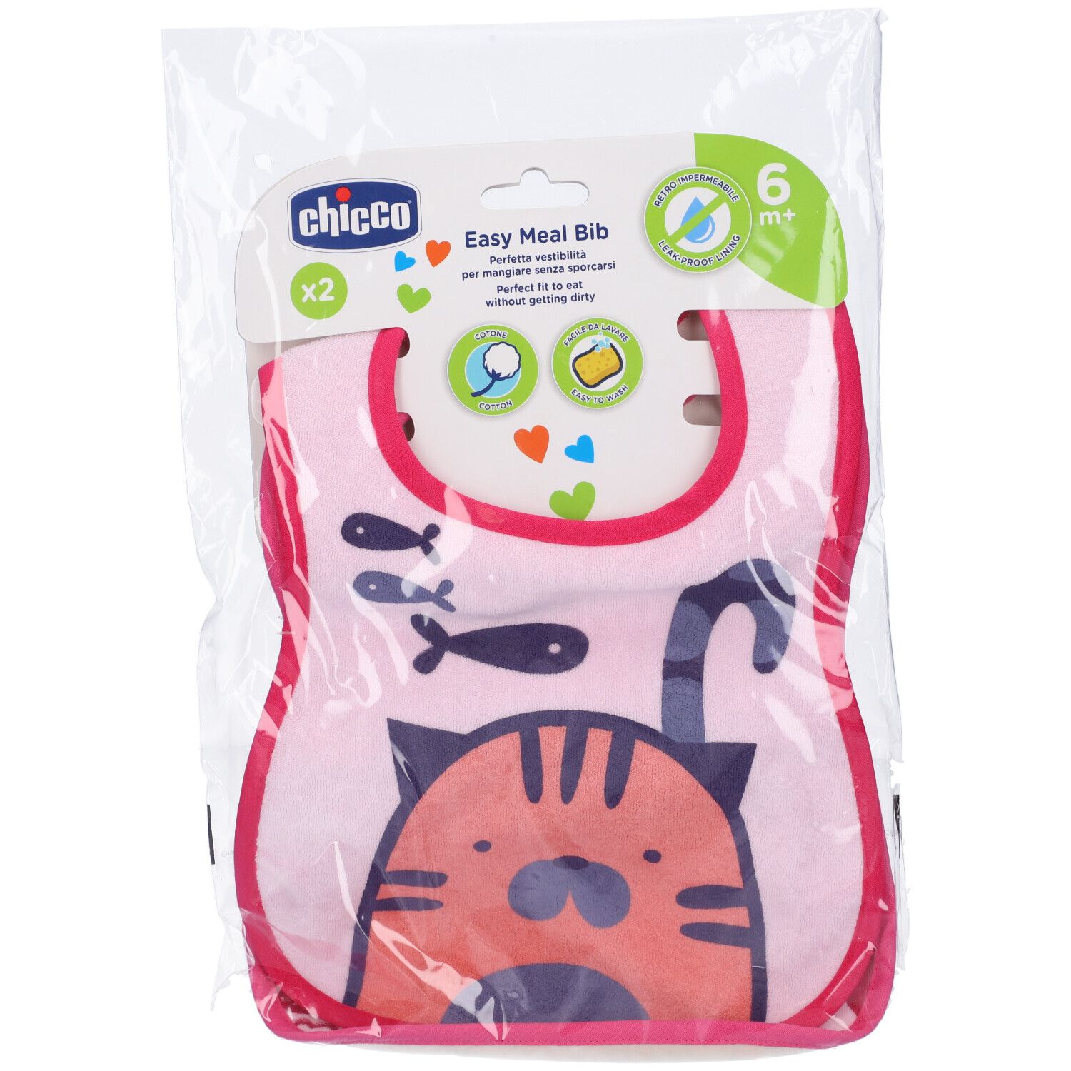 Chicco Bavaglini Pappa 6+ Mesi Colore Pink