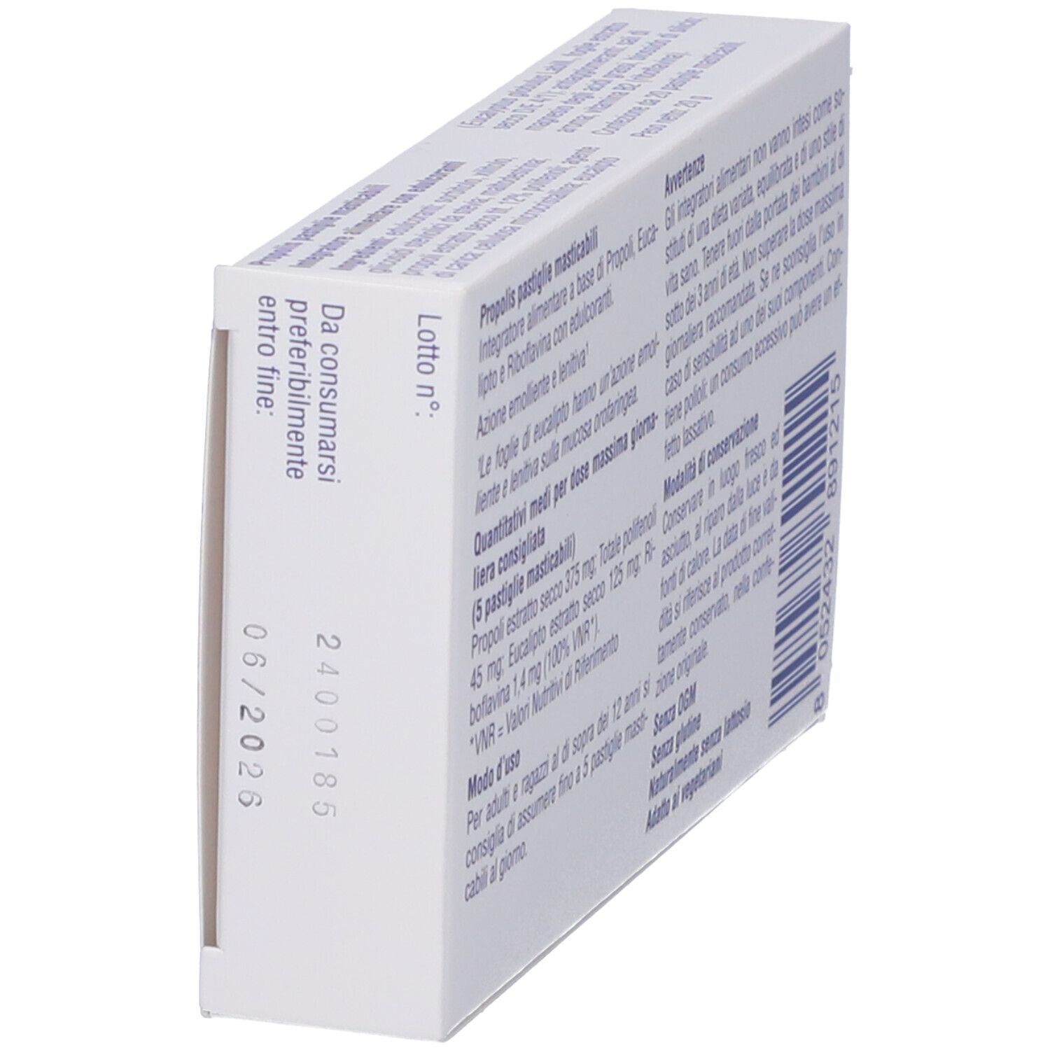 Propolis Pastiglie Masticabili Aroma Mandarino