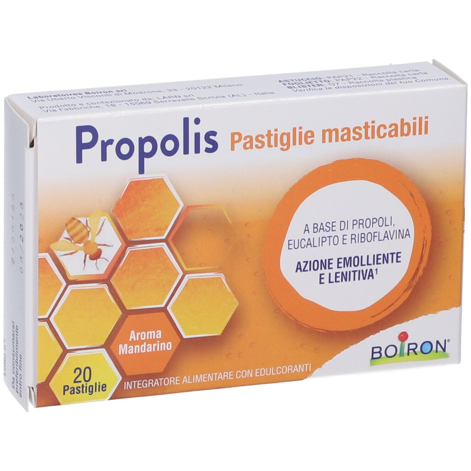 Propolis Pastiglie Masticabili Aroma Mandarino