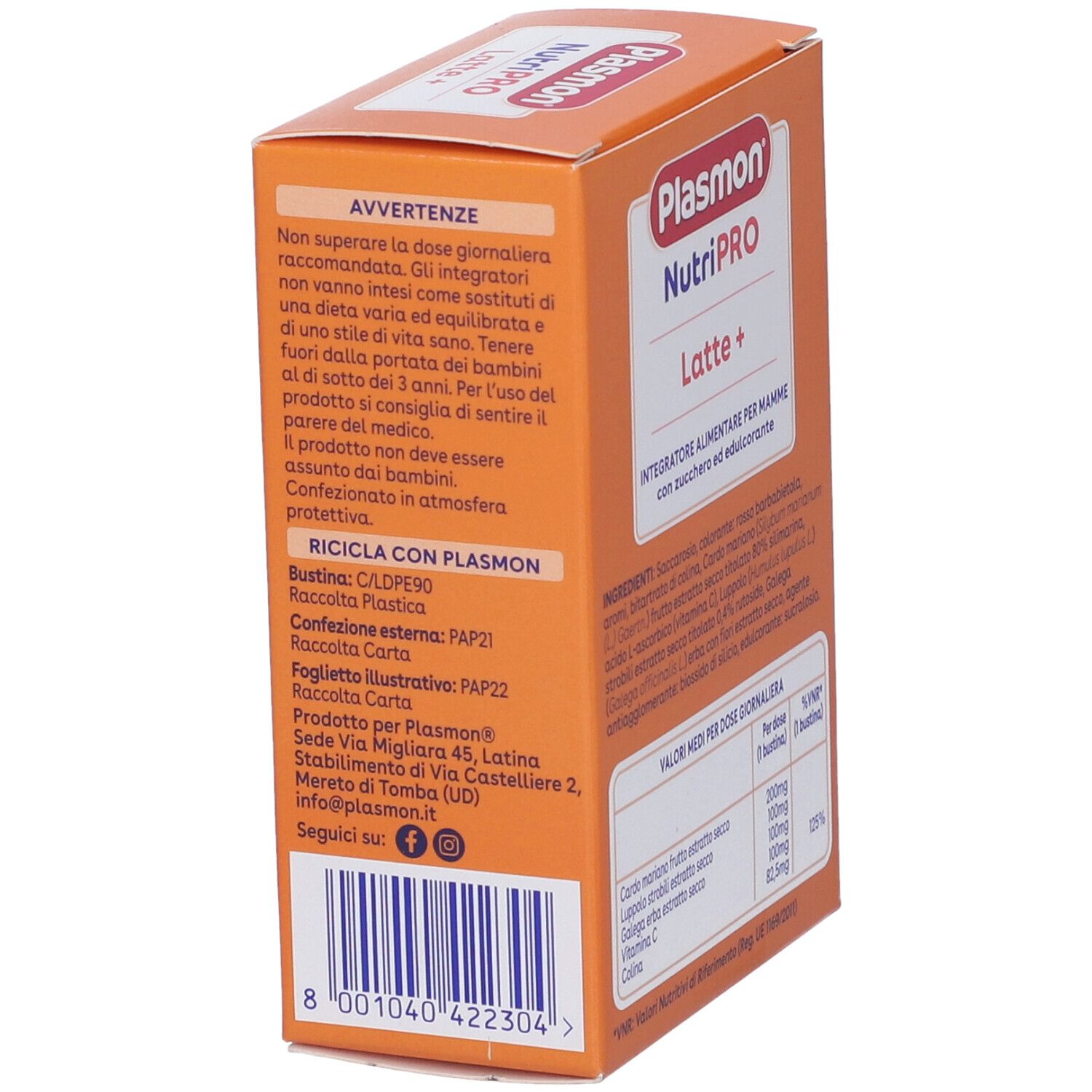 Plasmon Nutripro Latte+ 10 Bustine