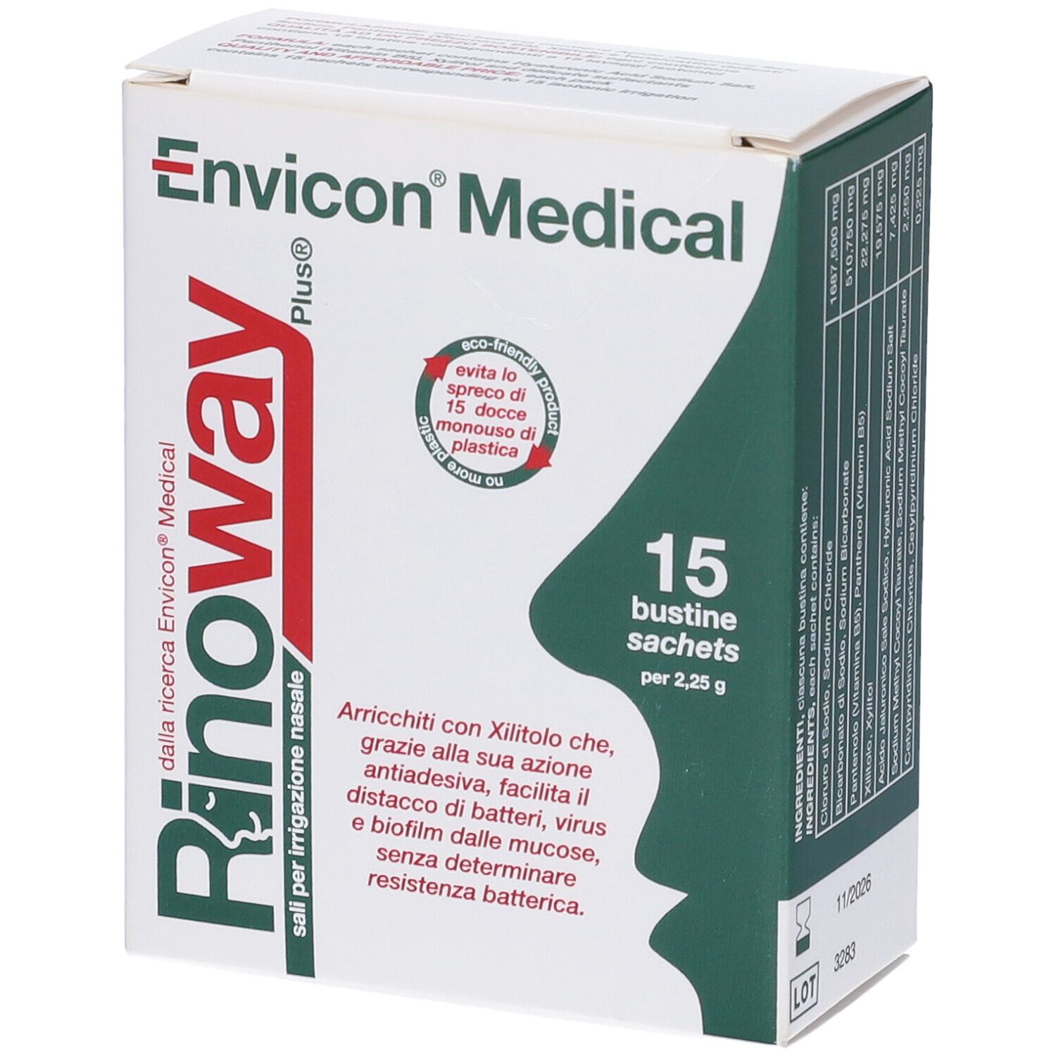 Sale Isotonico Rinoway Plus Con Xilitolo 15 Bustine