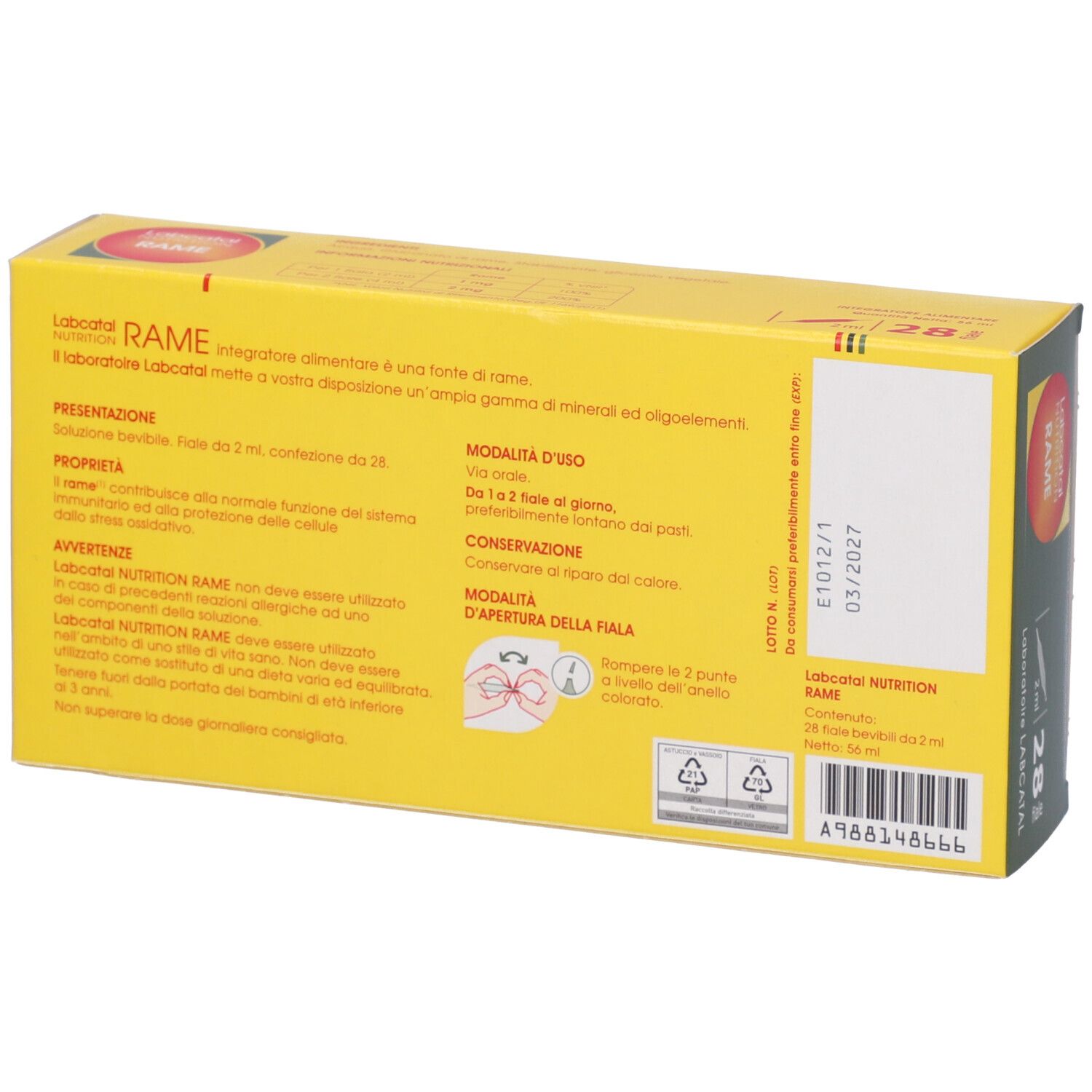 Labcatal Nutrition Rame Fiale