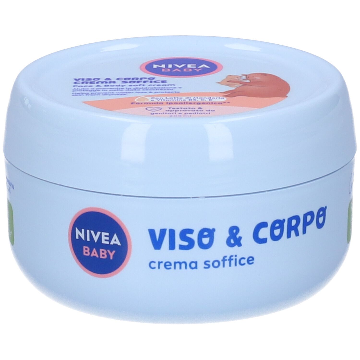 Nivea Baby Viso & Corpo Crema Soffice 200 ml, Crema bambini corpo e viso idratante e nutriente