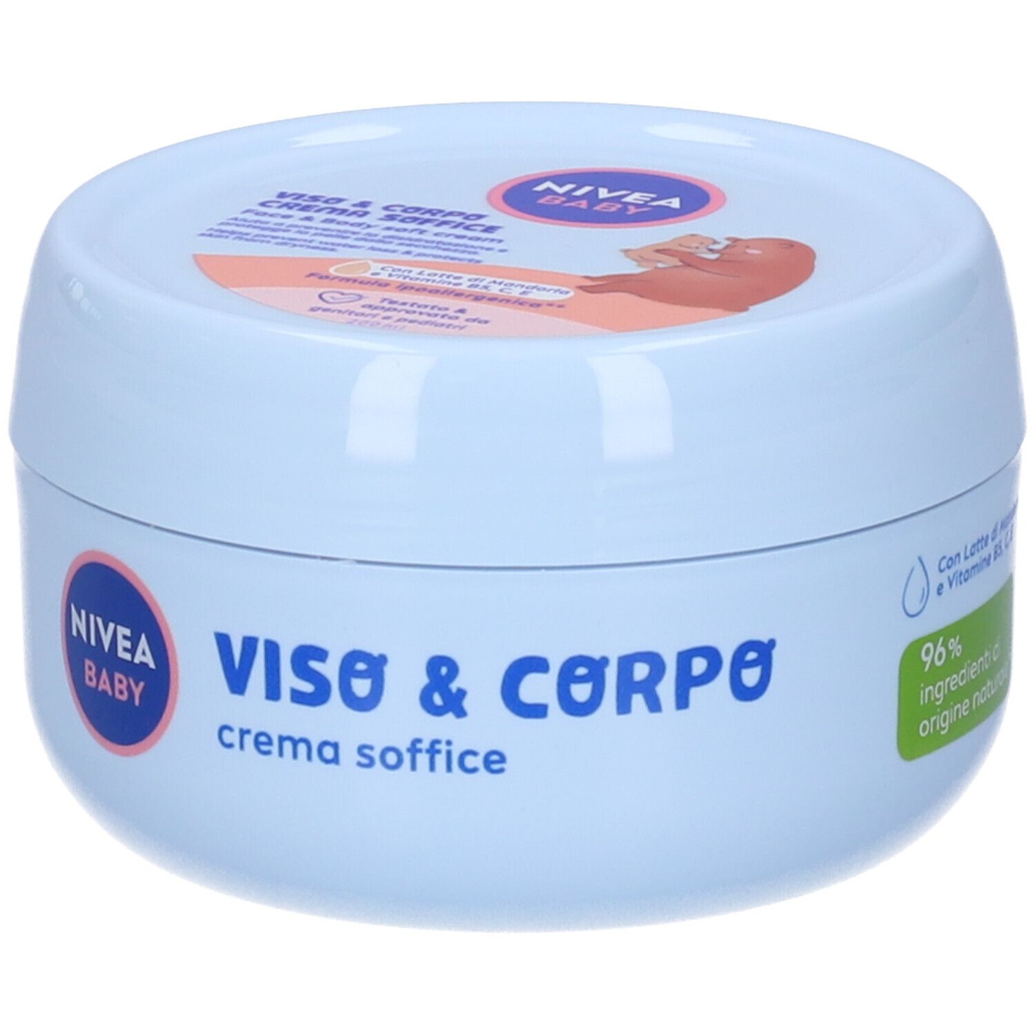 Nivea Baby Viso & Corpo Crema Soffice 200 ml, Crema bambini corpo e viso idratante e nutriente