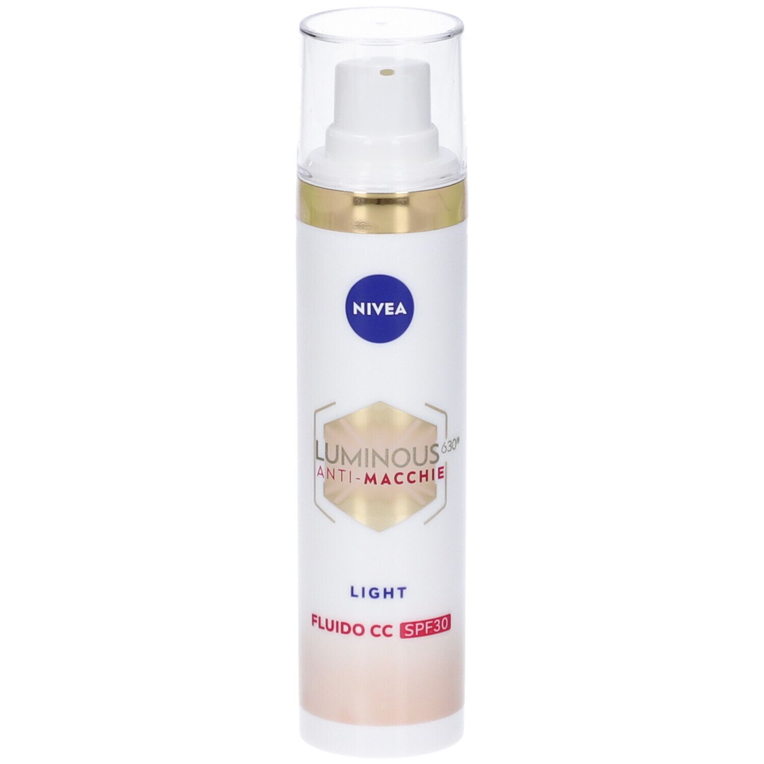 Nivea Cellular Luminous630 Fluido CC Cream SPF 30 Light 40 ml, Crema viso colorata anti-macchie