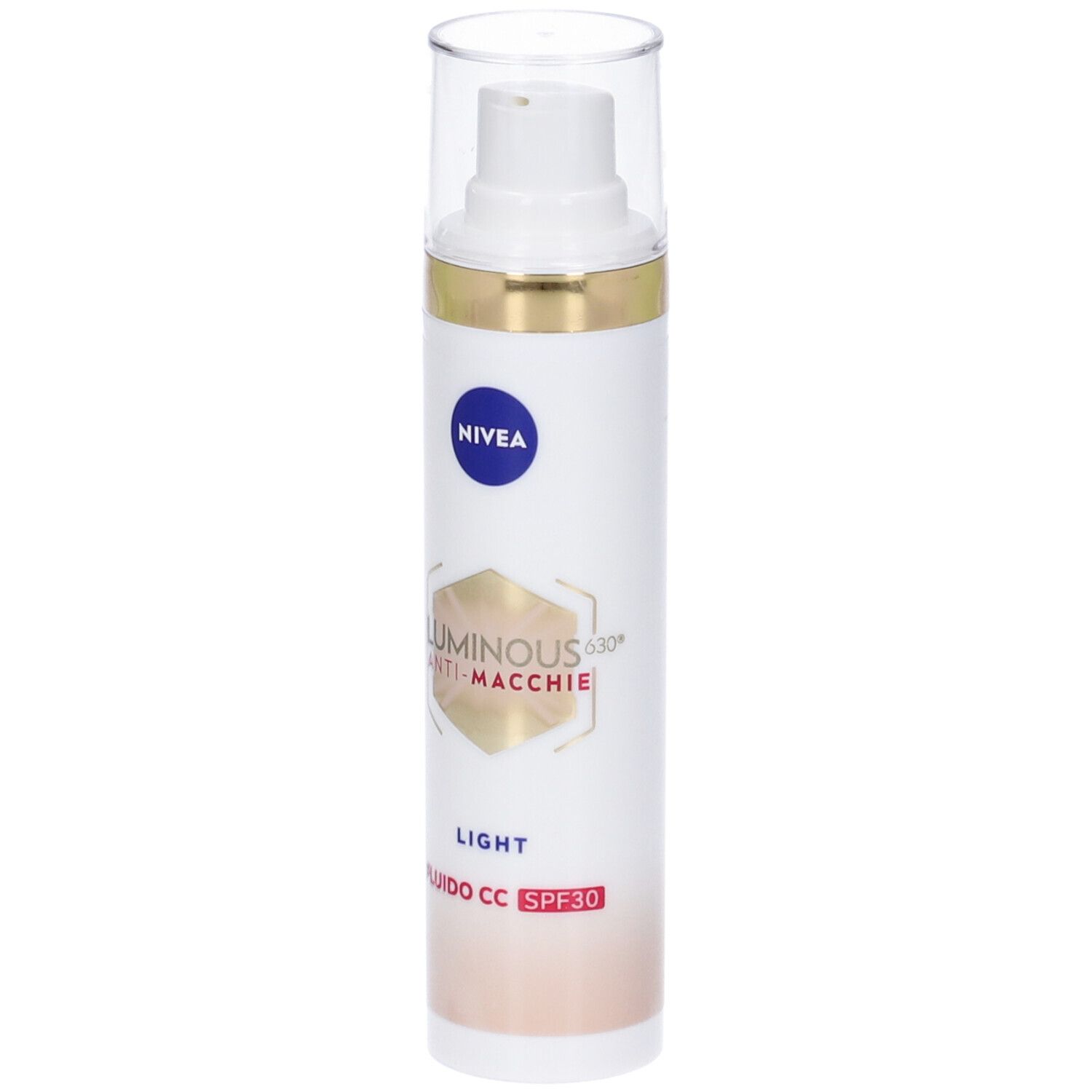 Nivea Cellular Luminous630 Fluido CC Cream SPF 30 Light 40 ml, Crema viso colorata anti-macchie