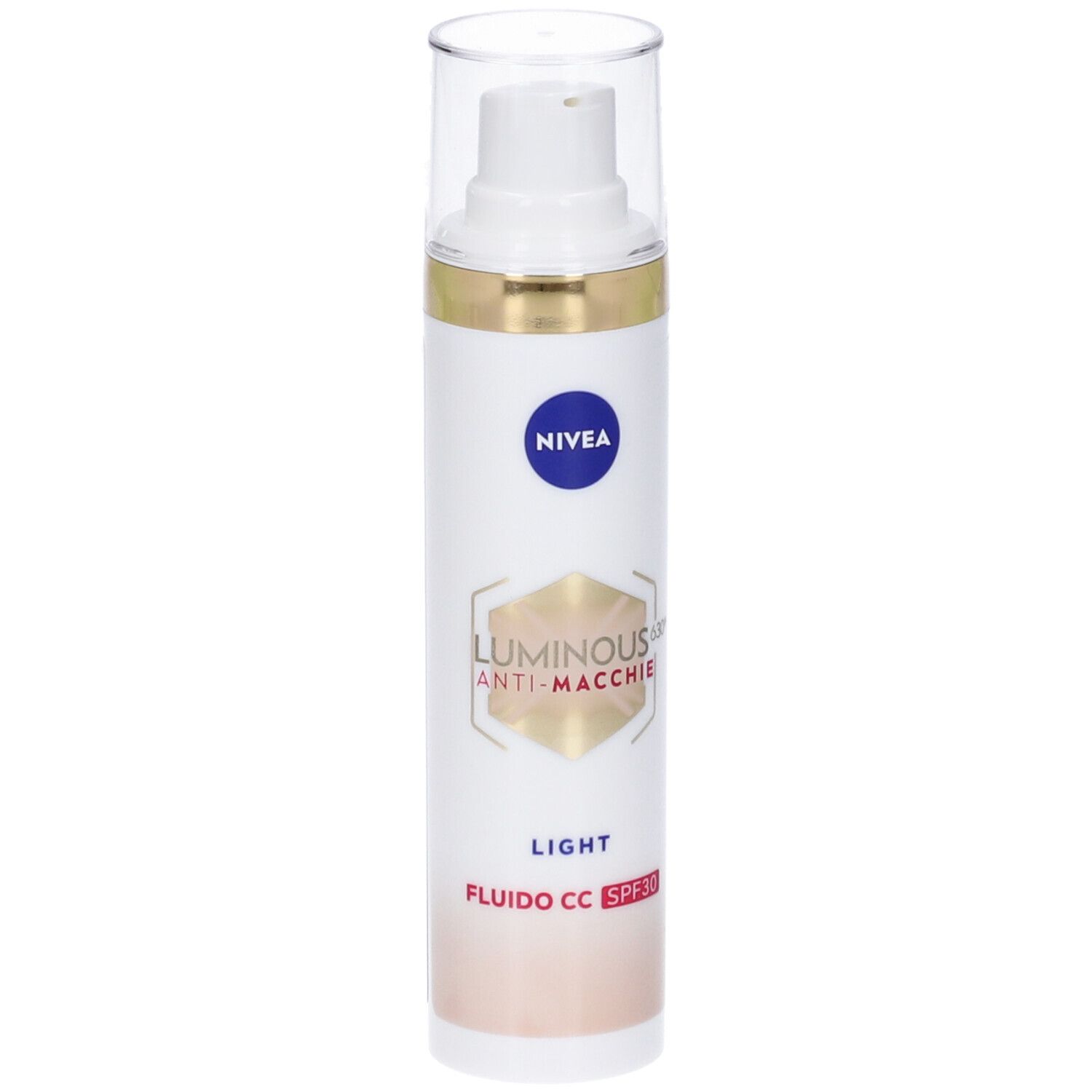 Nivea Cellular Luminous630 Fluido CC Cream SPF 30 Light 40 ml, Crema viso colorata anti-macchie