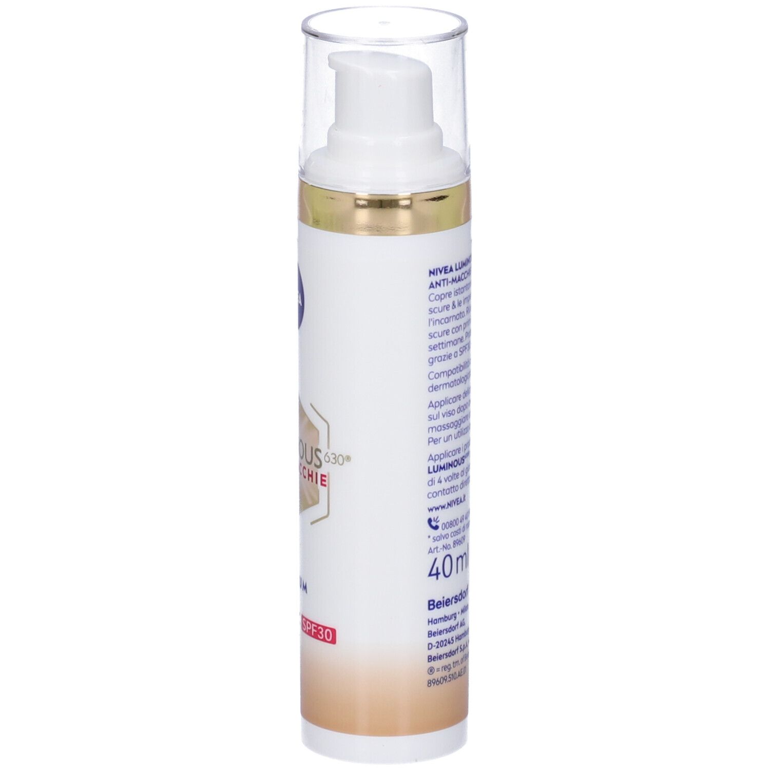 Nivea Cellular Luminous630 Fluido CC Cream SPF 30 Medium 40 ml, Crema viso colorata anti-macchie