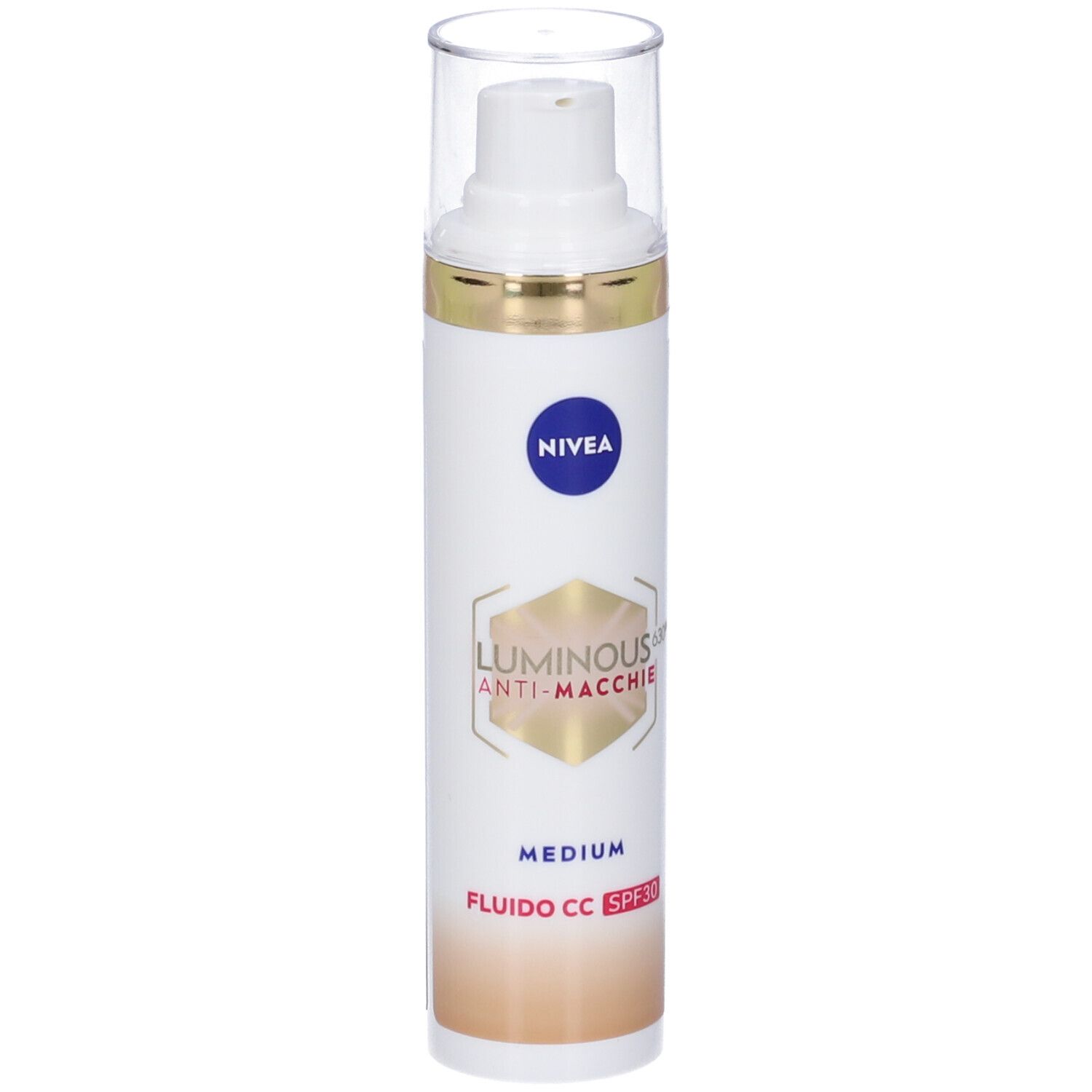 Nivea Cellular Luminous630 Fluido CC Cream SPF 30 Medium 40 ml, Crema viso colorata anti-macchie