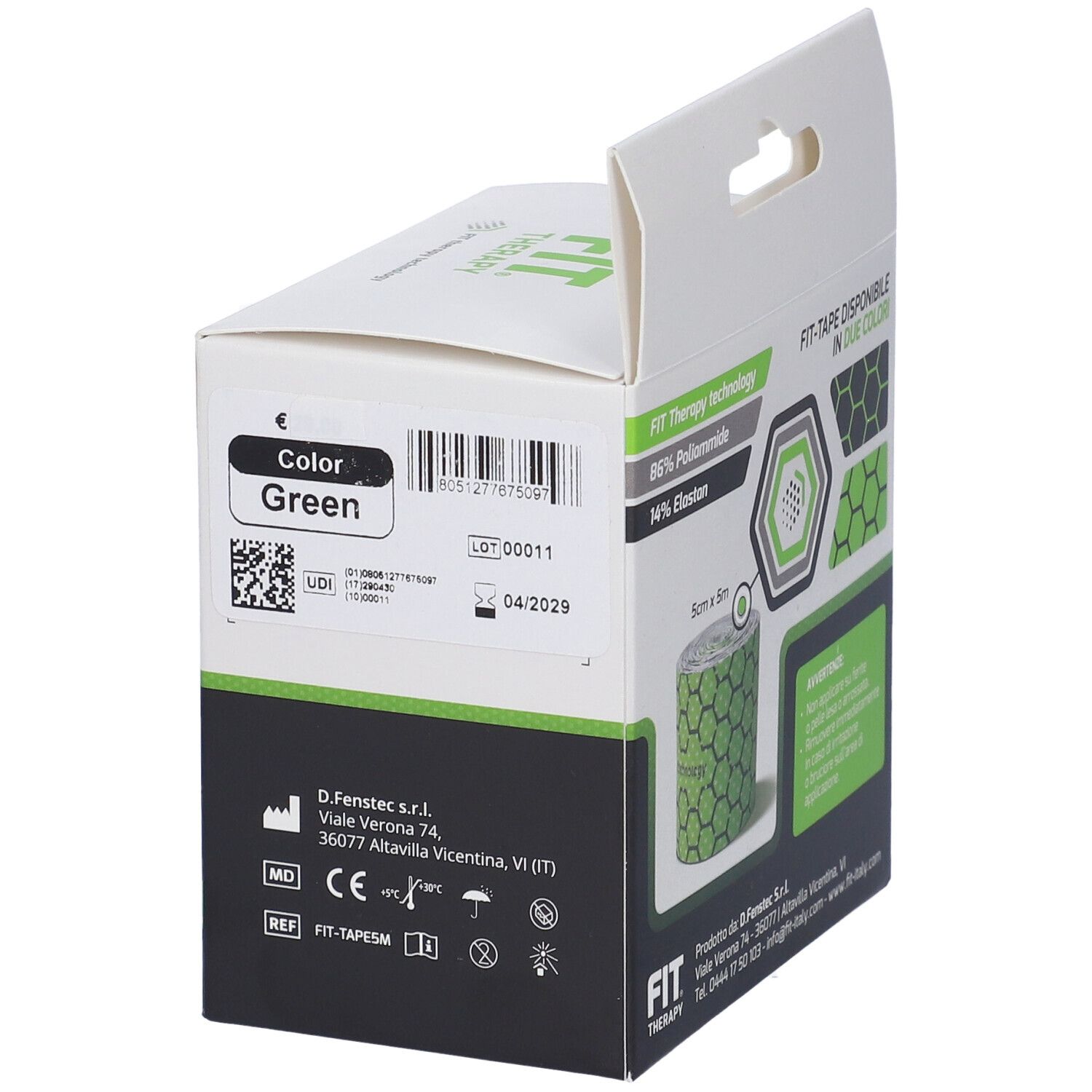 Fit Therapy Fit-Tape Rotolo Colore Verde