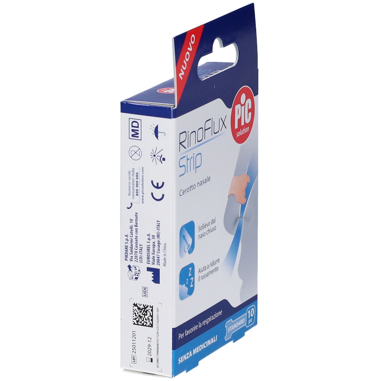 PIC RinoFlux Strip Cerotto Nasale Misura Standard 10pz