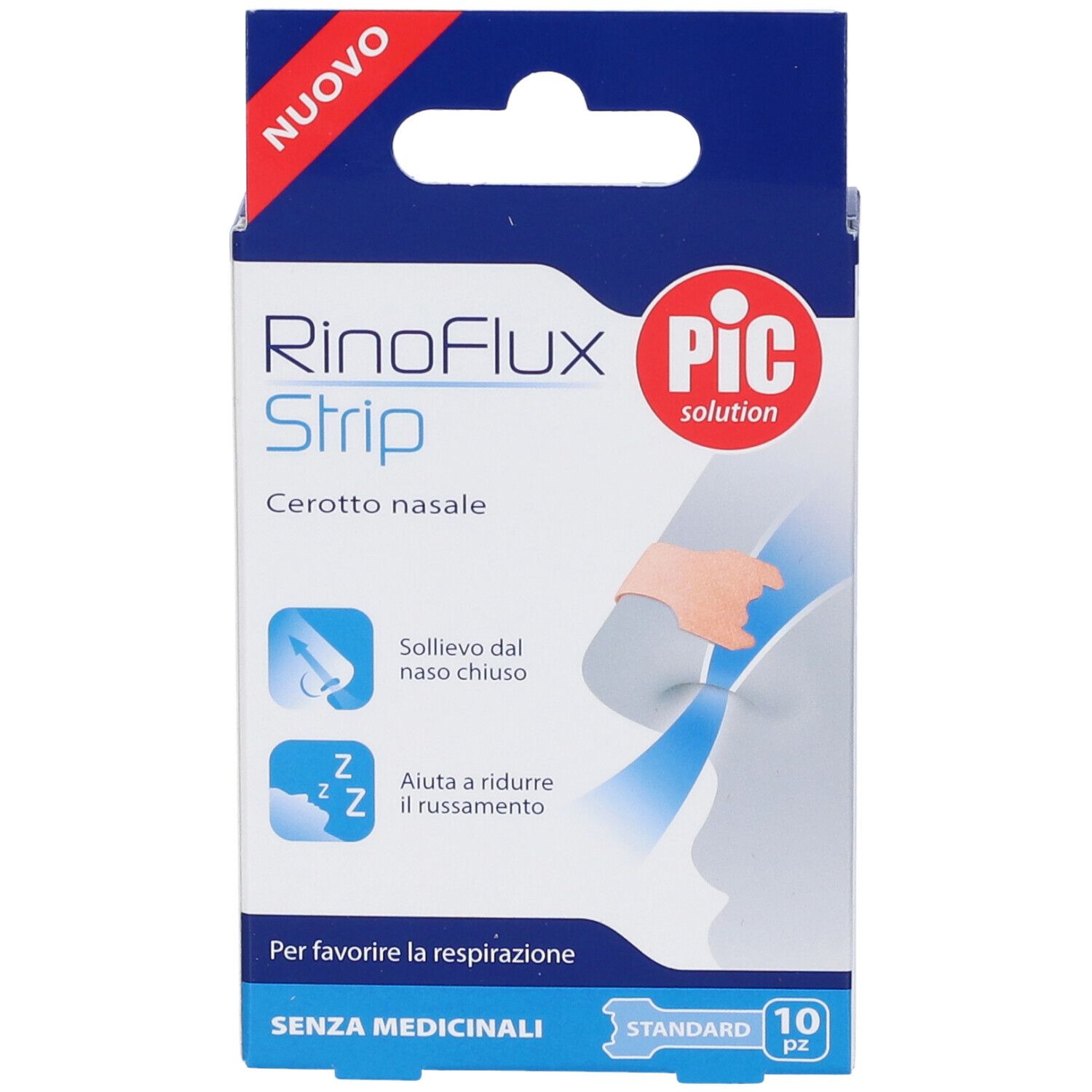 PIC RinoFlux Strip Cerotto Nasale Misura Standard 10pz