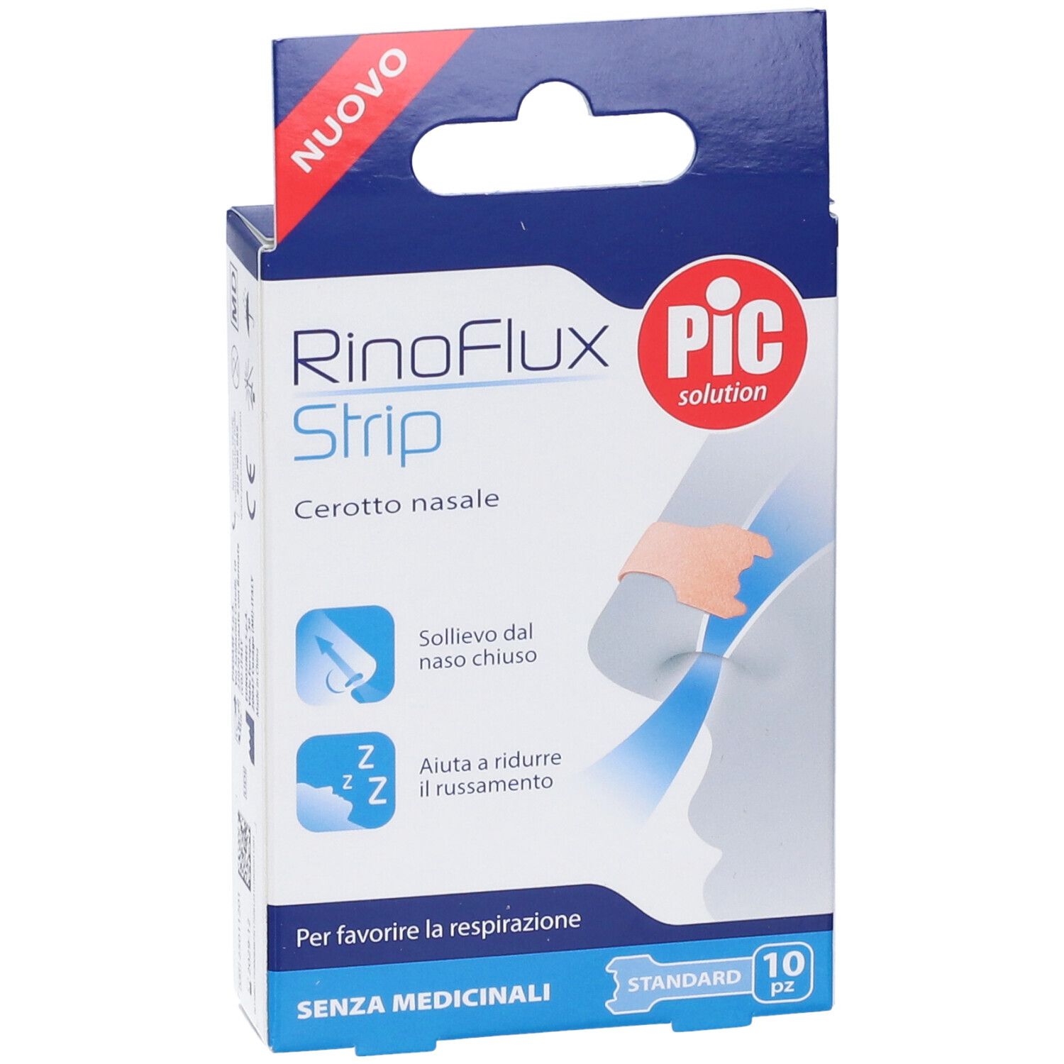 PIC RinoFlux Strip Cerotto Nasale Misura Standard 10pz