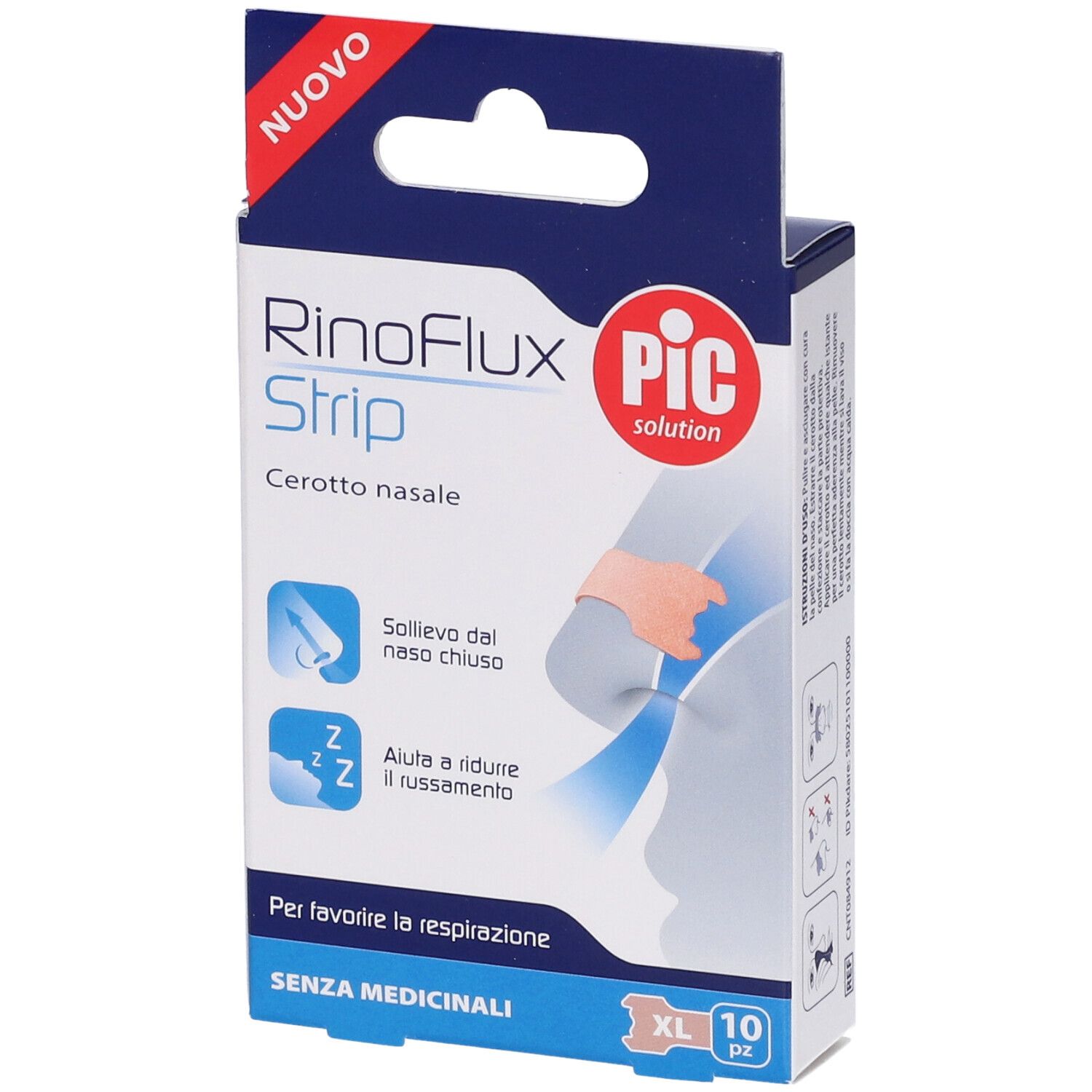 PIC RinoFlux Strip Cerotto Nasale Misura XL 10pz