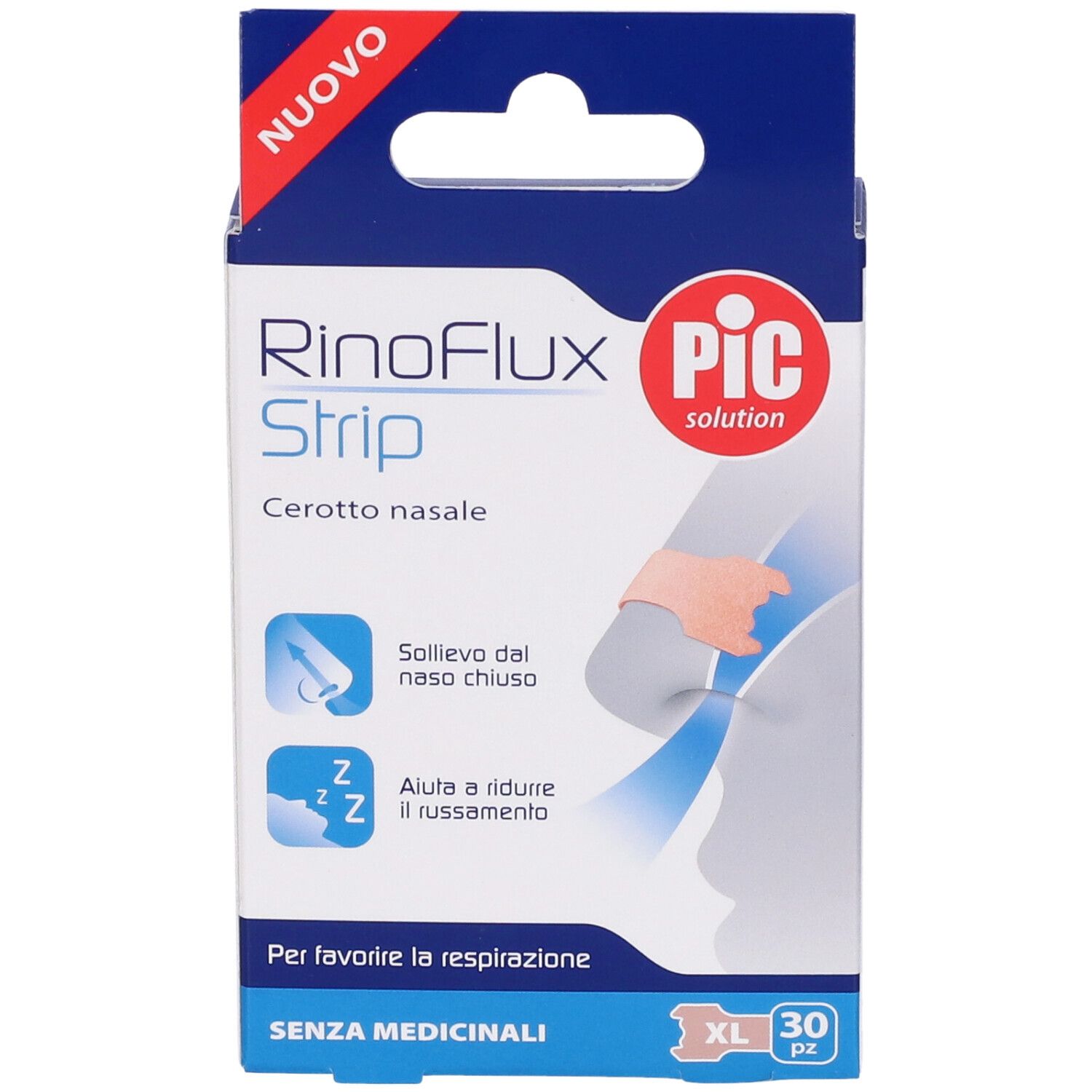 PIC RinoFlux Strip Cerotto Nasale Misura XL 30pz