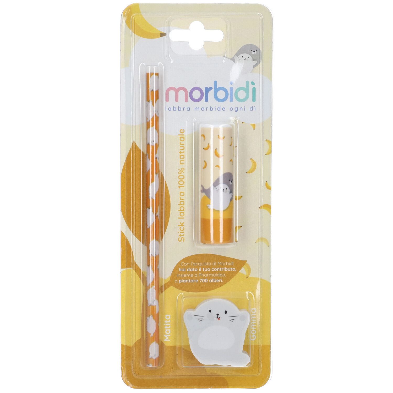 Morbidì Stick Labbra Idratante Protettivo Banana 100% Naturale