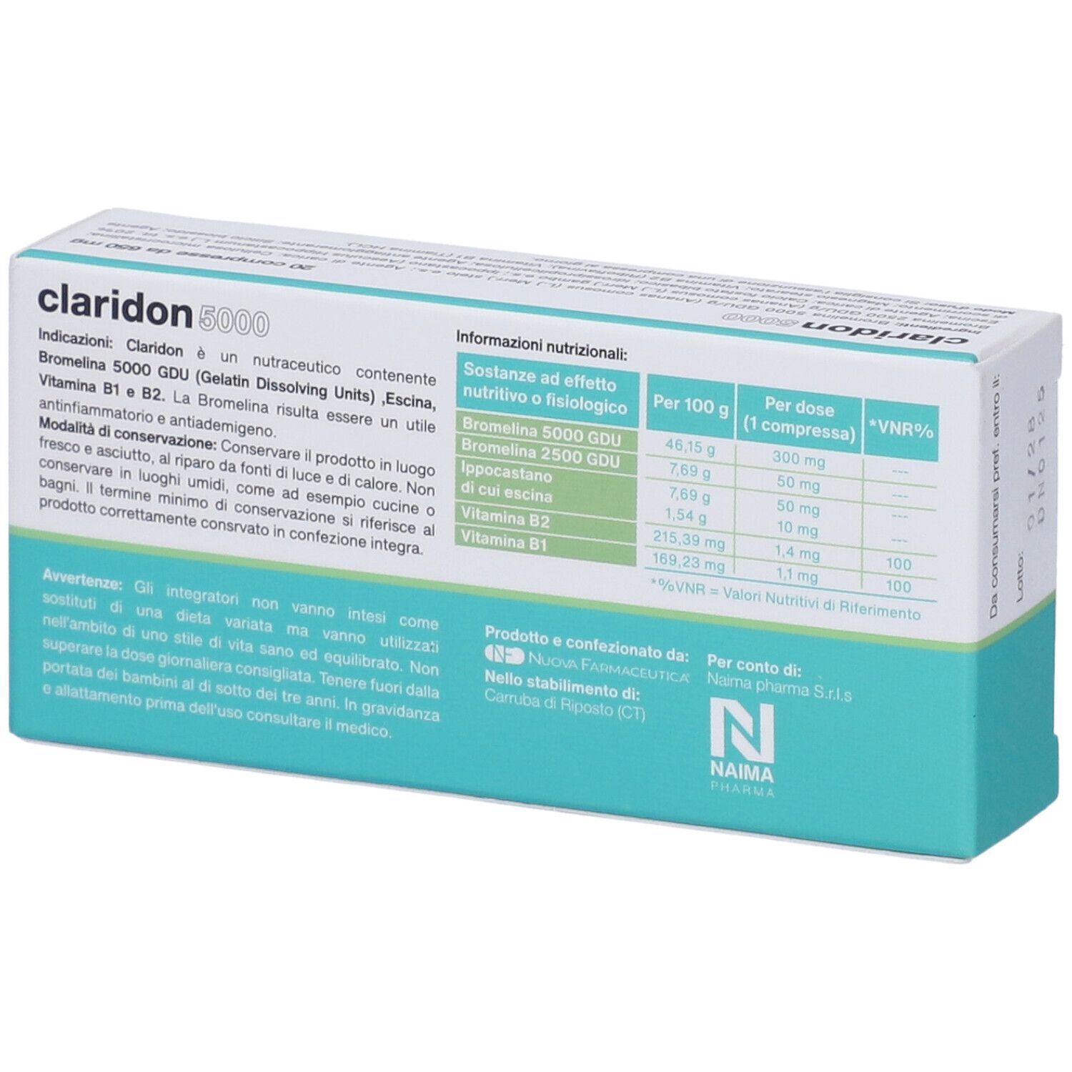 Claridon 5000 20 Compresse