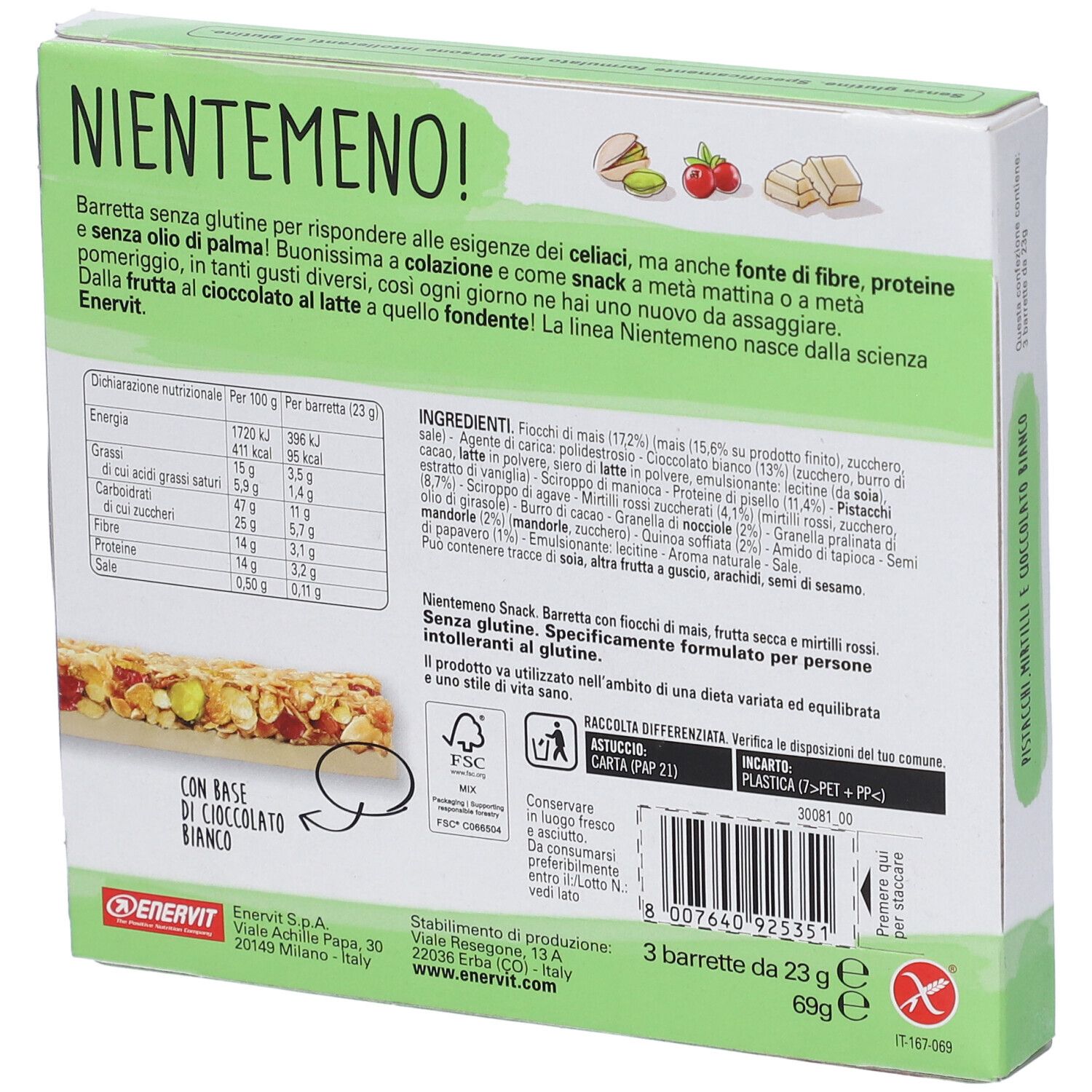Nientemeno Barretta Pistacchi e Mirtilli