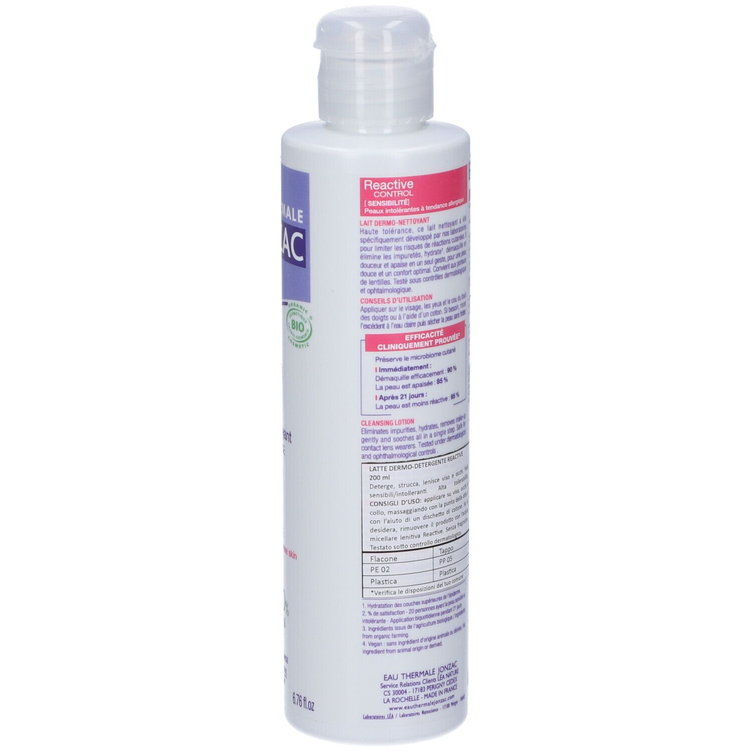 Eau Thermale Jonzac Latte Dermodetergente Reactive