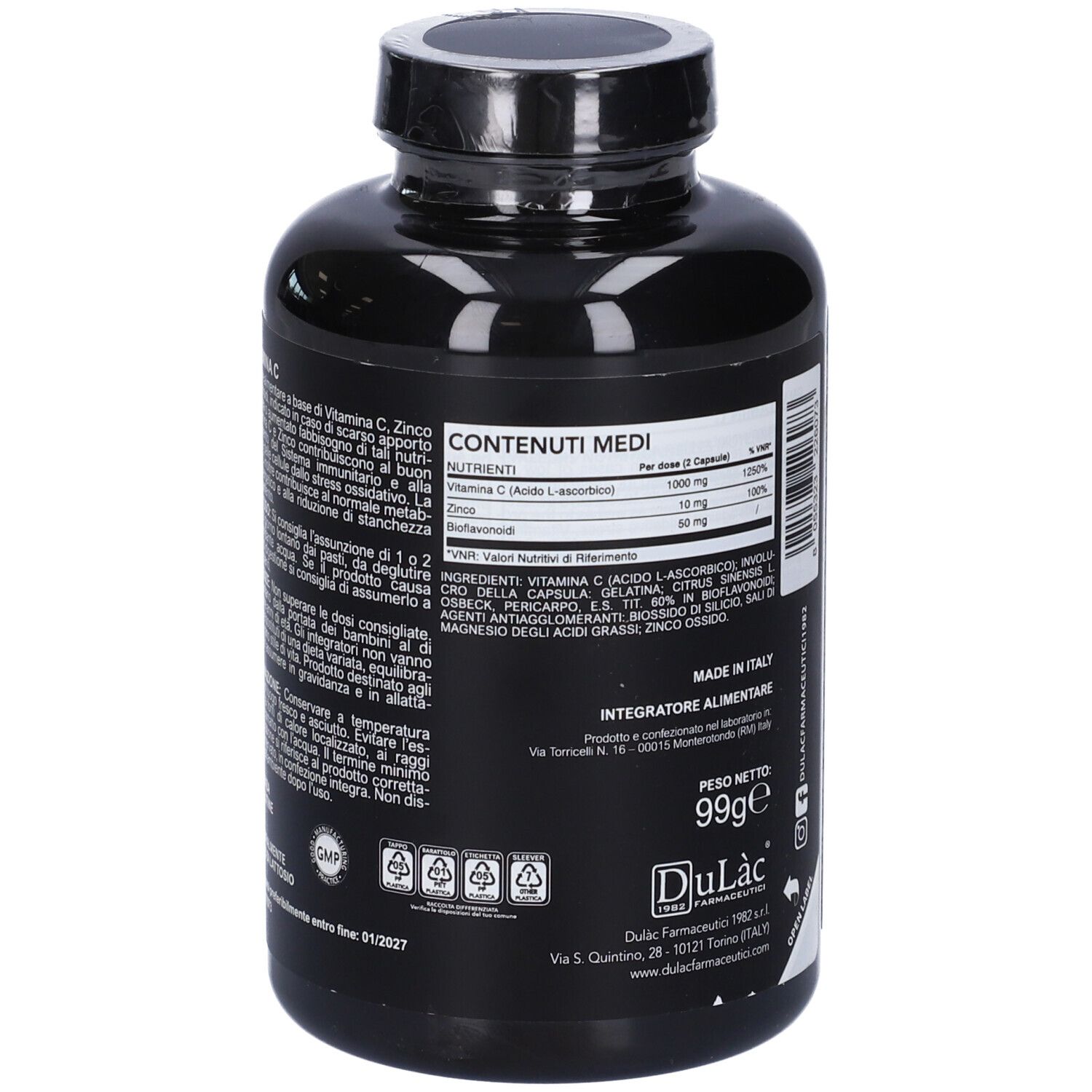 Dulàc Vitamina C Zinco + Bioflavonoidi Capsule