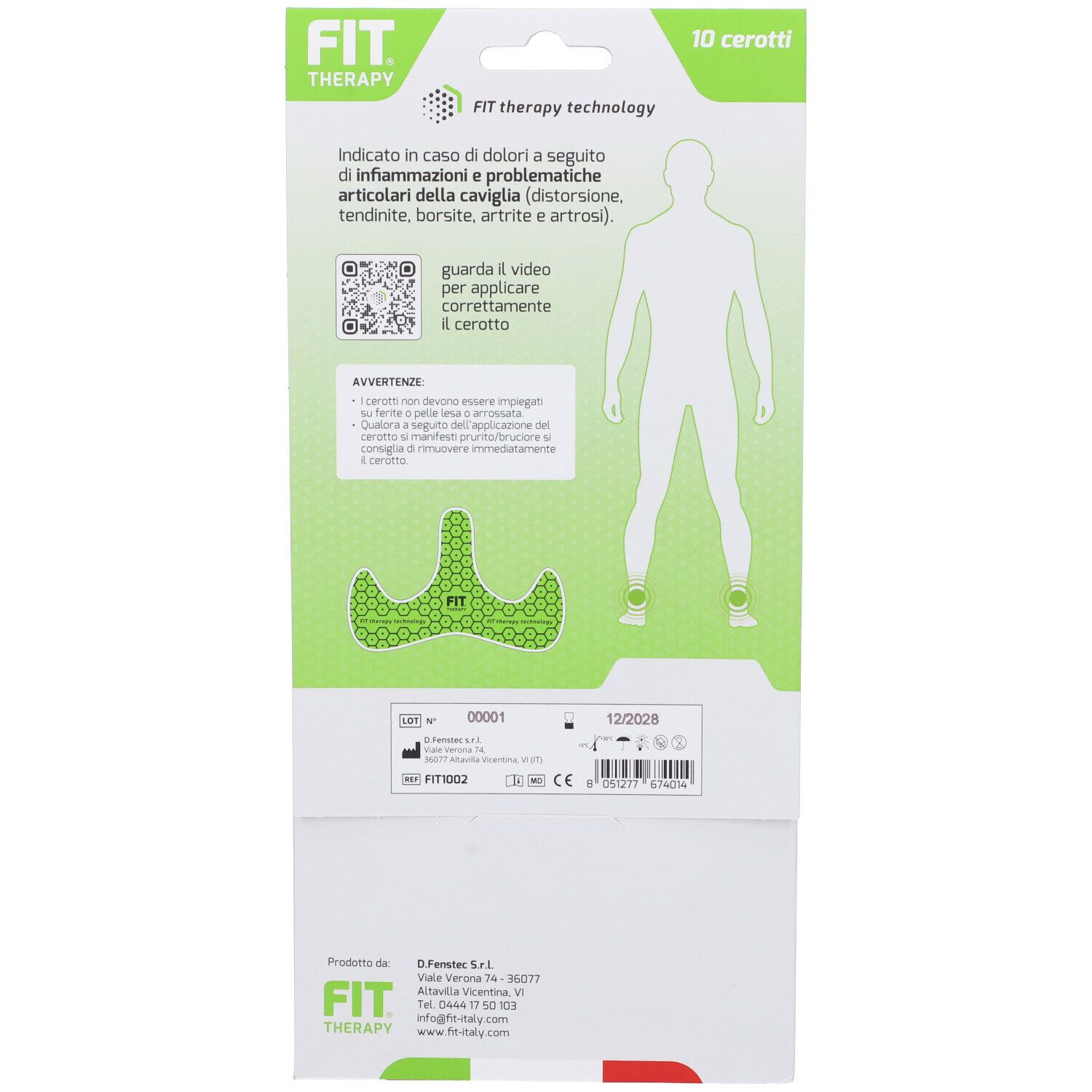 Fit Therapy Cerotto Caviglia 10 Cerotti