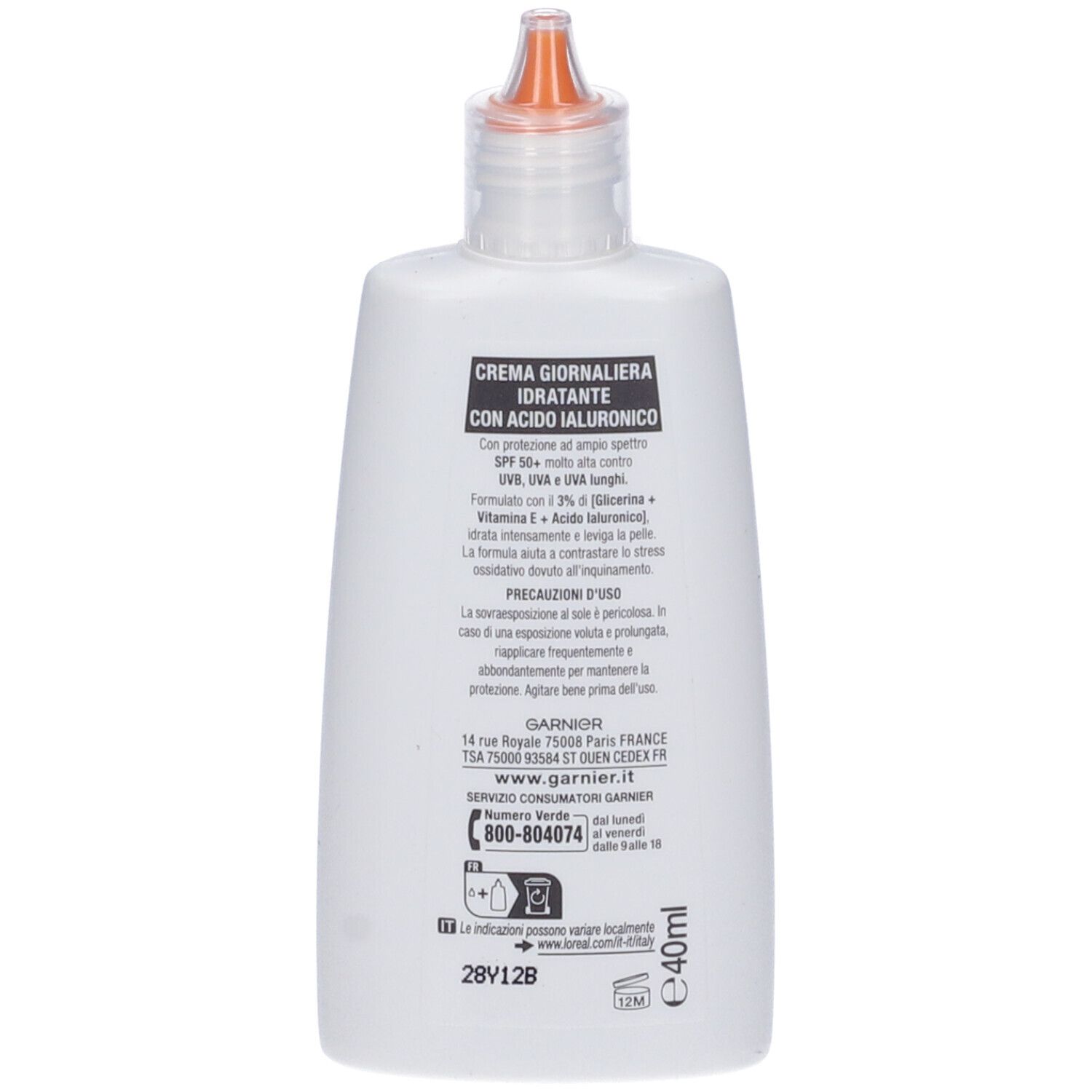 Garnier Ambre Solaire Super UV Acido Ialuronico Fluido SPF50+