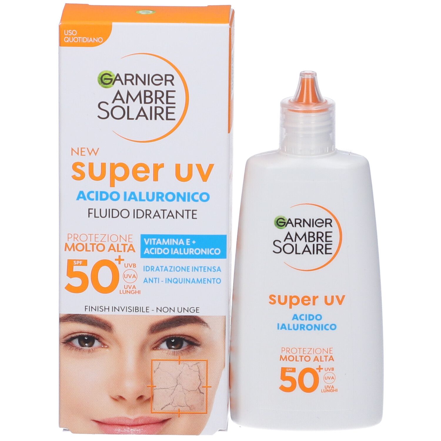 Garnier Ambre Solaire Super UV Acido Ialuronico Fluido SPF50+