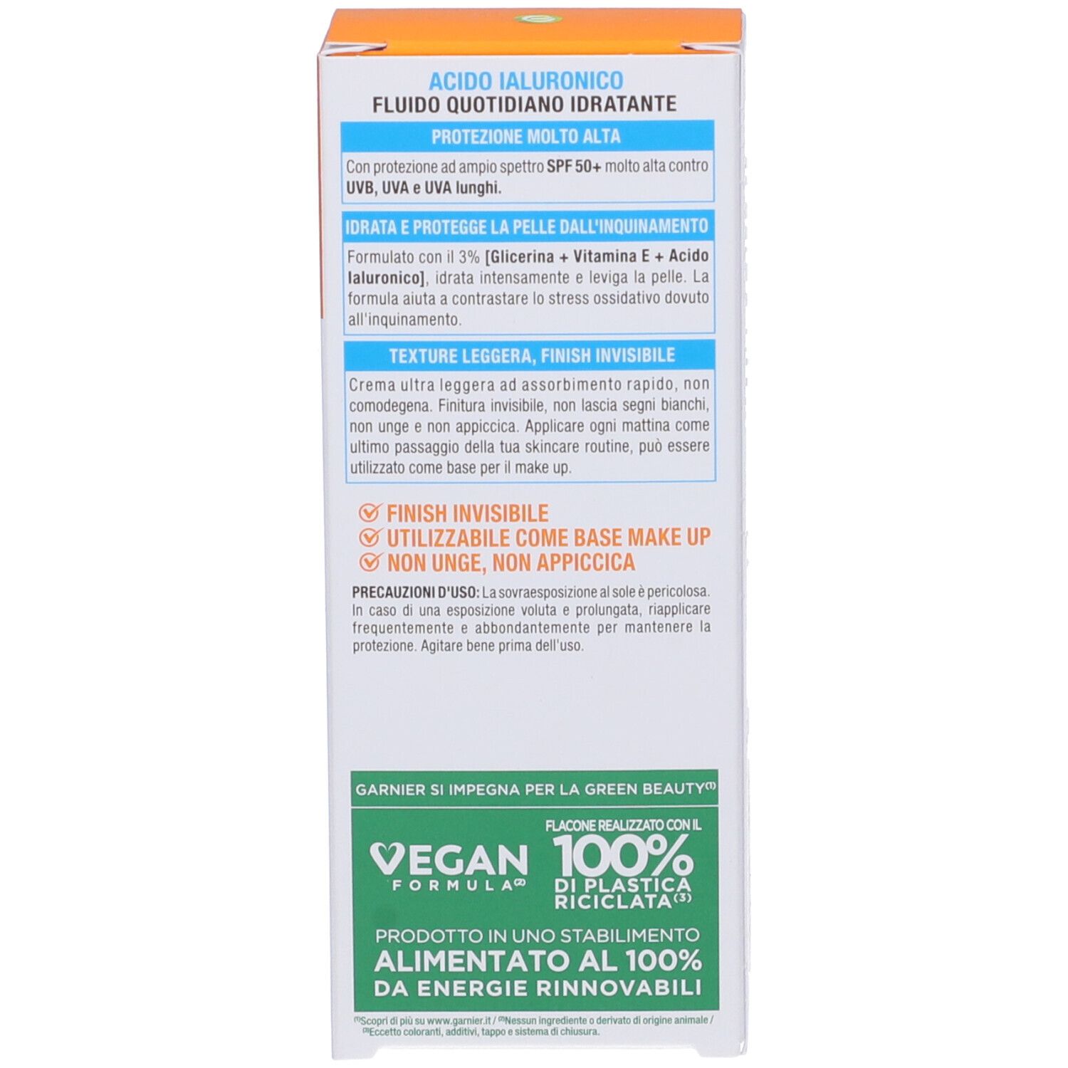 Garnier Ambre Solaire Super UV Acido Ialuronico Fluido SPF50+