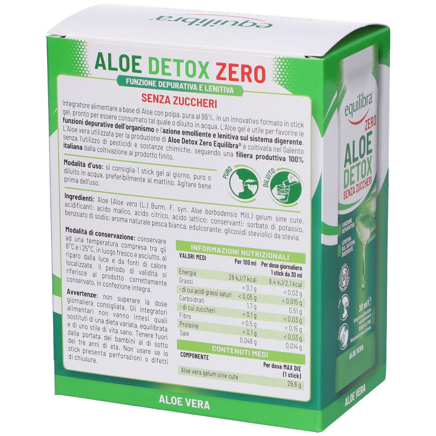 Equilibra Aloe Detox Zero Stick - risparmia il 10% con il codice: EQUILIBRA10