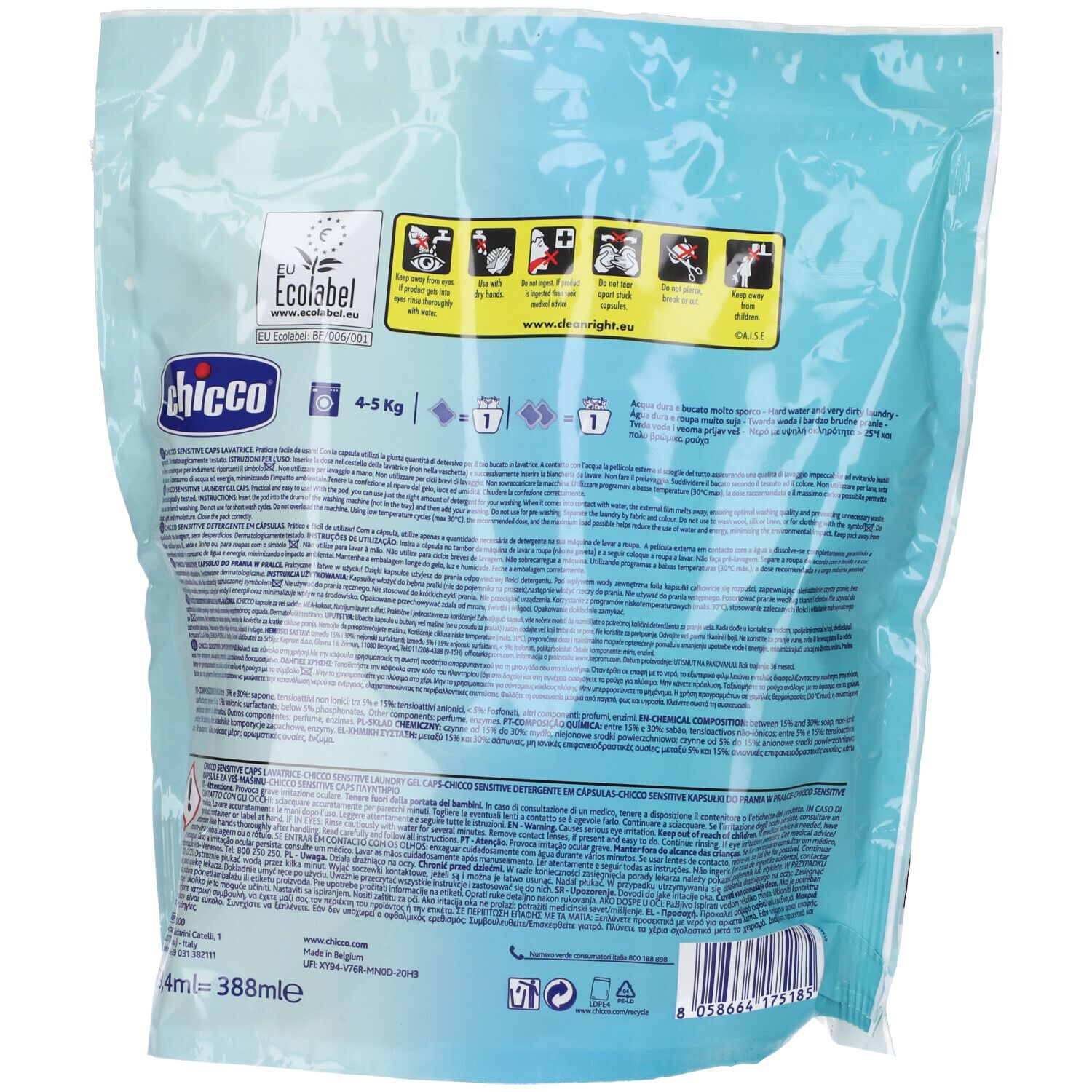 Chicco Detersivo Sensitive Pods Lavatrice