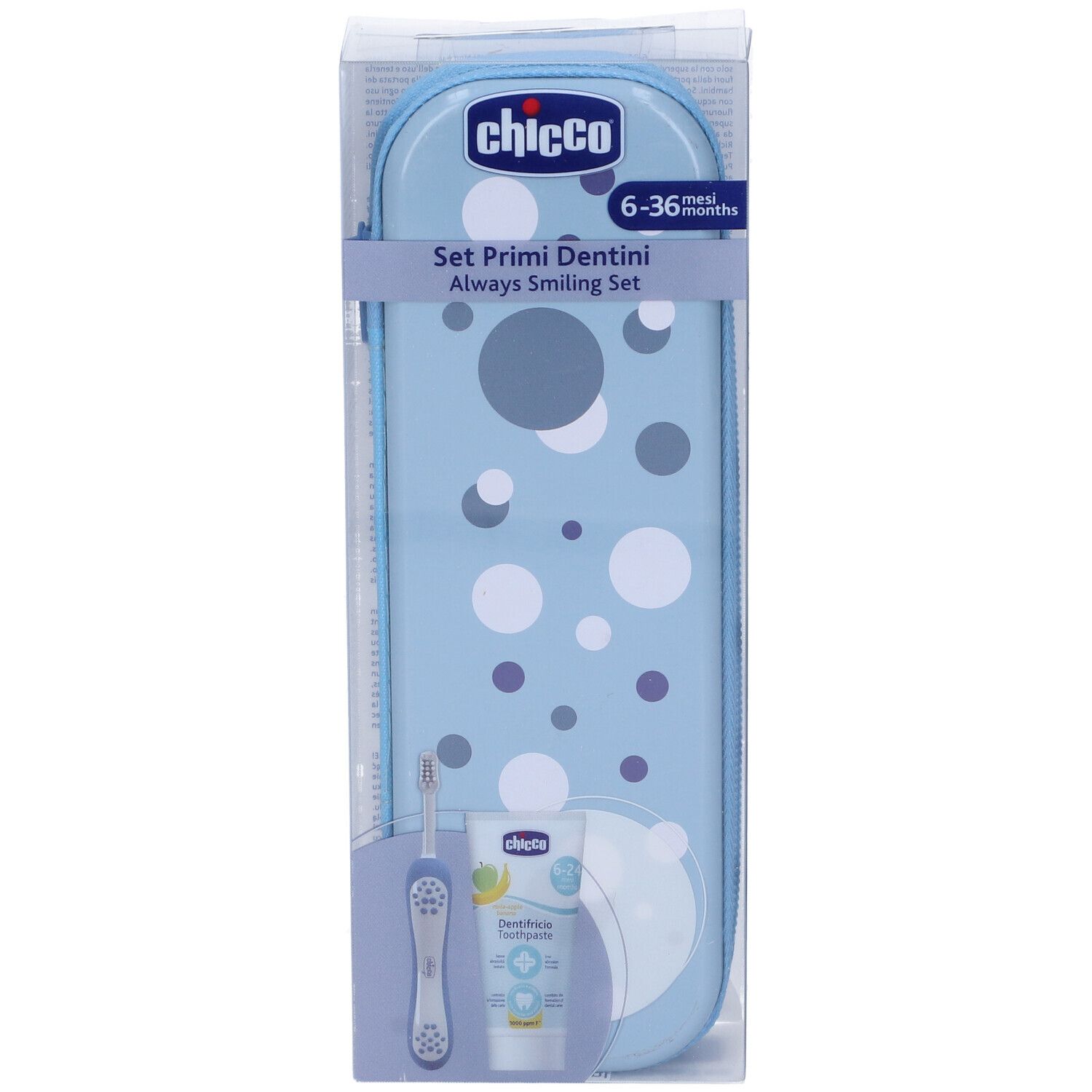 Chicco Set Primi Dentini 6-36 Mesi Colore Azzurro