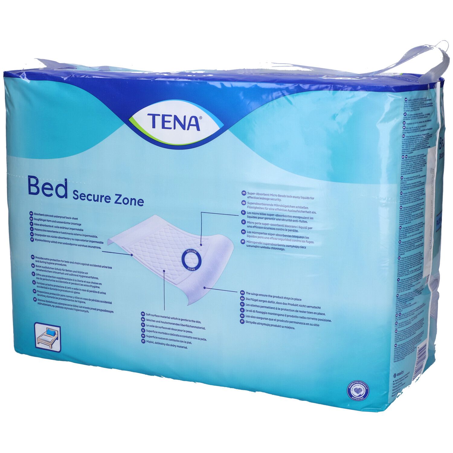 Traversa Per Incontinenza Tena Bed Plus Rimboccabile 80X180 Cm Plus 20 Pezzi