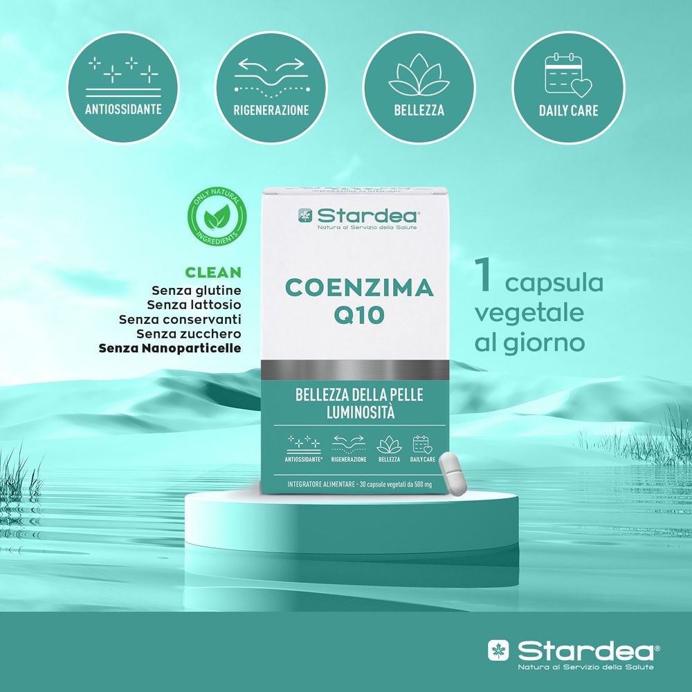 Stardea Coenzima Q10 - Integratore Alimentare - Capsule Vegetali - Bellezza della Pelle