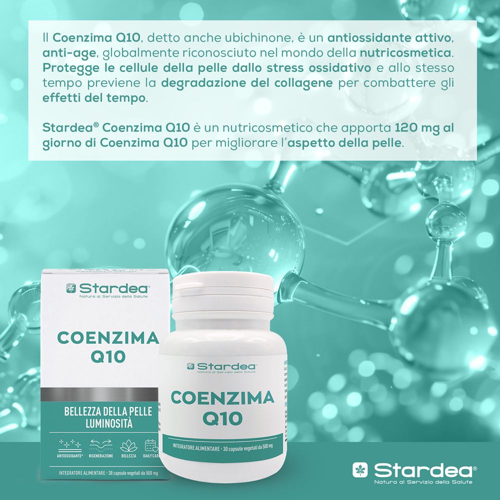 Stardea Coenzima Q10 - Integratore Alimentare - Capsule Vegetali - Bellezza della Pelle