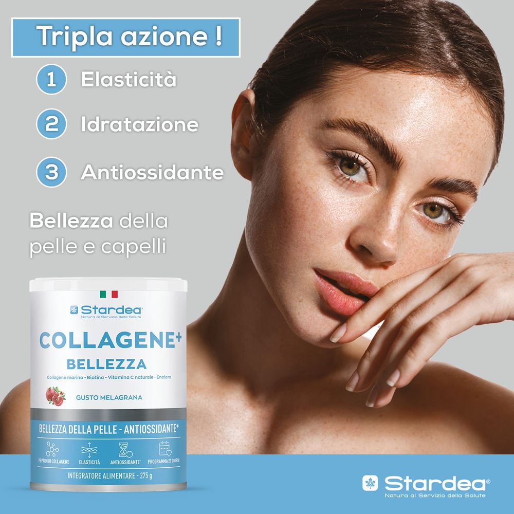 Stardea Collagene + Bellezza Polvere - a Base di Collagene Marino e Acido Ialuronico per la Bellezza della Pelle - risparmia il 10% con il codice: Stardea10