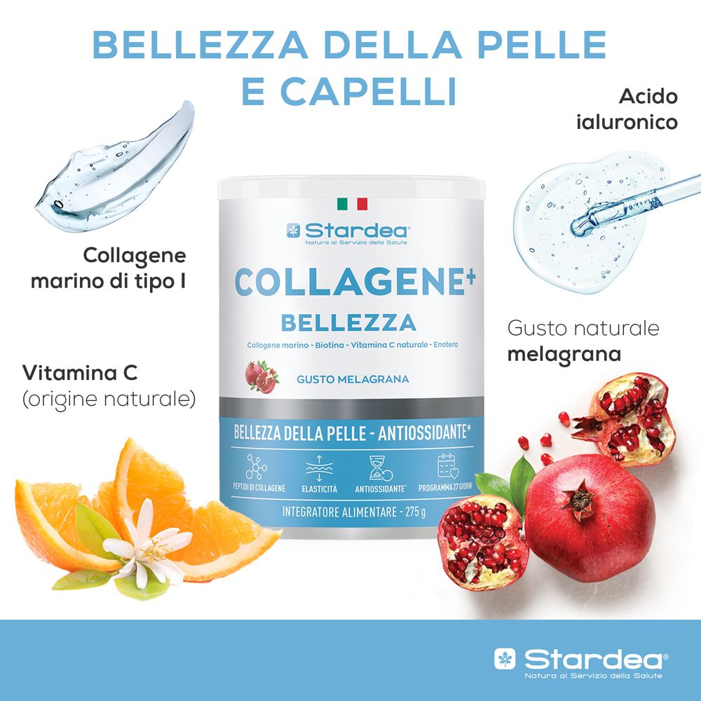 Stardea Collagene + Bellezza Polvere - a Base di Collagene Marino e Acido Ialuronico per la Bellezza della Pelle - risparmia il 10% con il codice: Stardea10