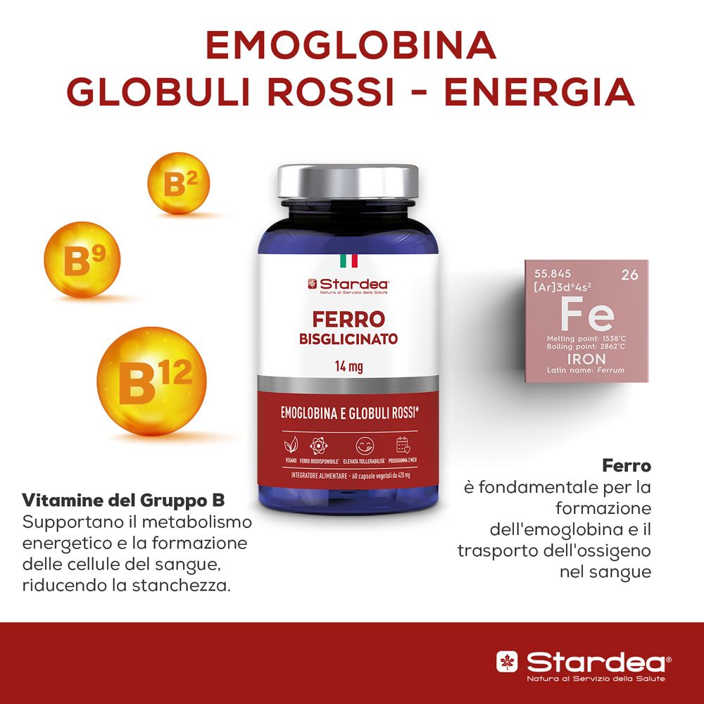 Stardea Ferro Bisglicinato 14 Mg Compresse Integratore Alimentare