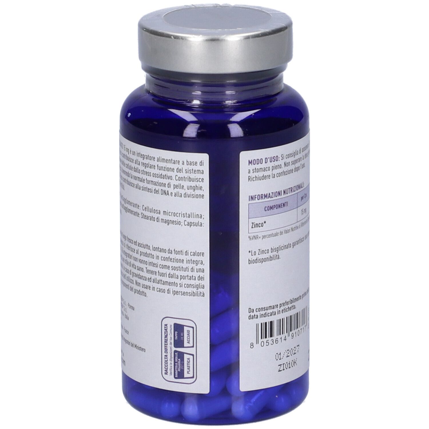 Stardea Zinco Bisglicinato 15 Mg - Integratore Alimentare per il Sistema Immunitario, Pelle e Capelli