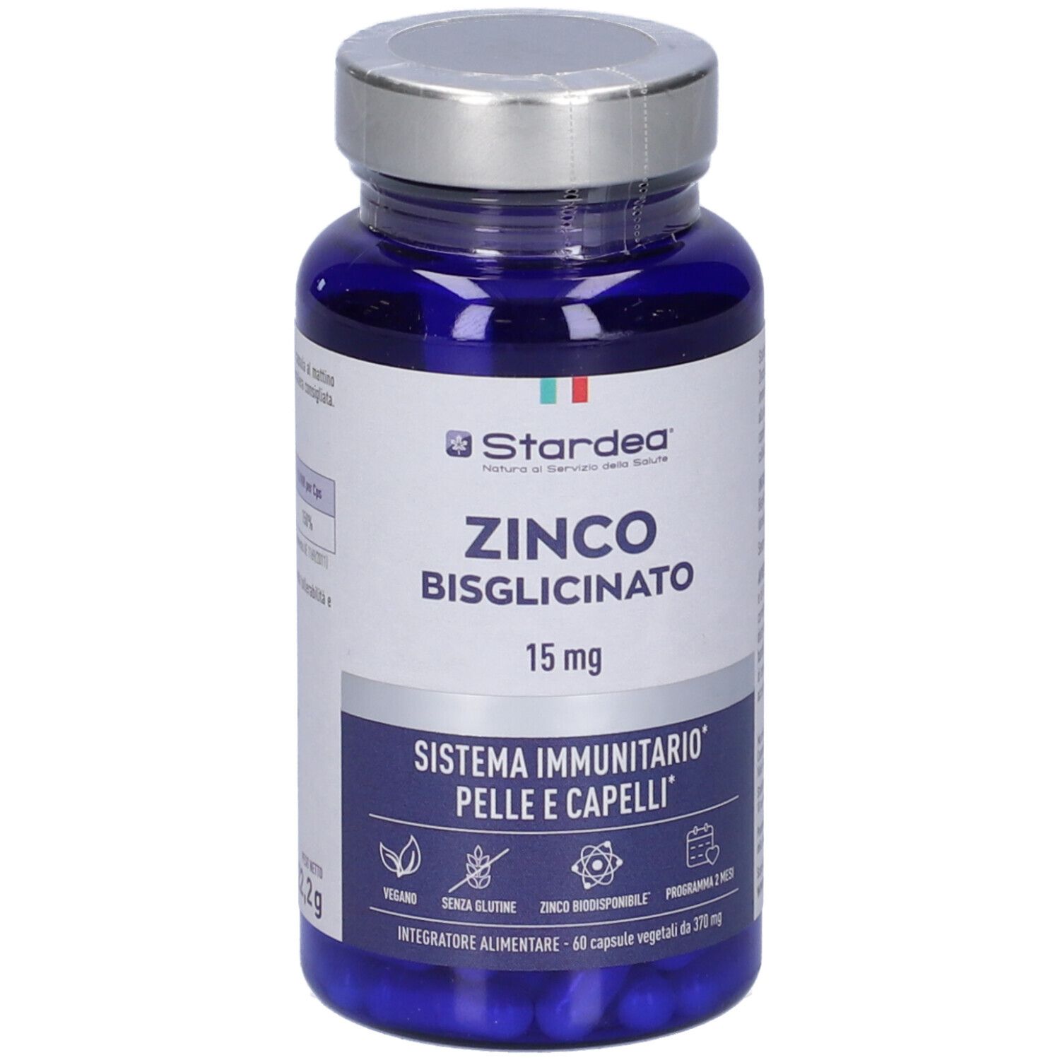 Stardea Zinco Bisglicinato 15 Mg - Integratore Alimentare per il Sistema Immunitario, Pelle e Capelli