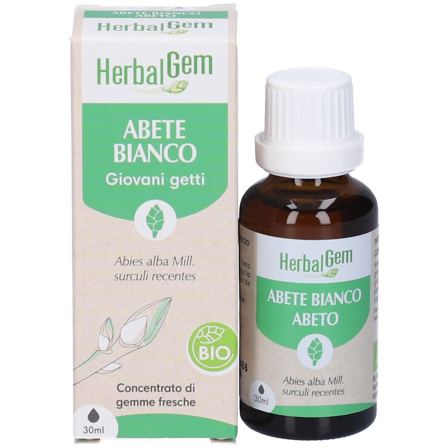 Herbalgem Abete Bianco Giovani Getti Concentrato di Gemme Fresche Gocce