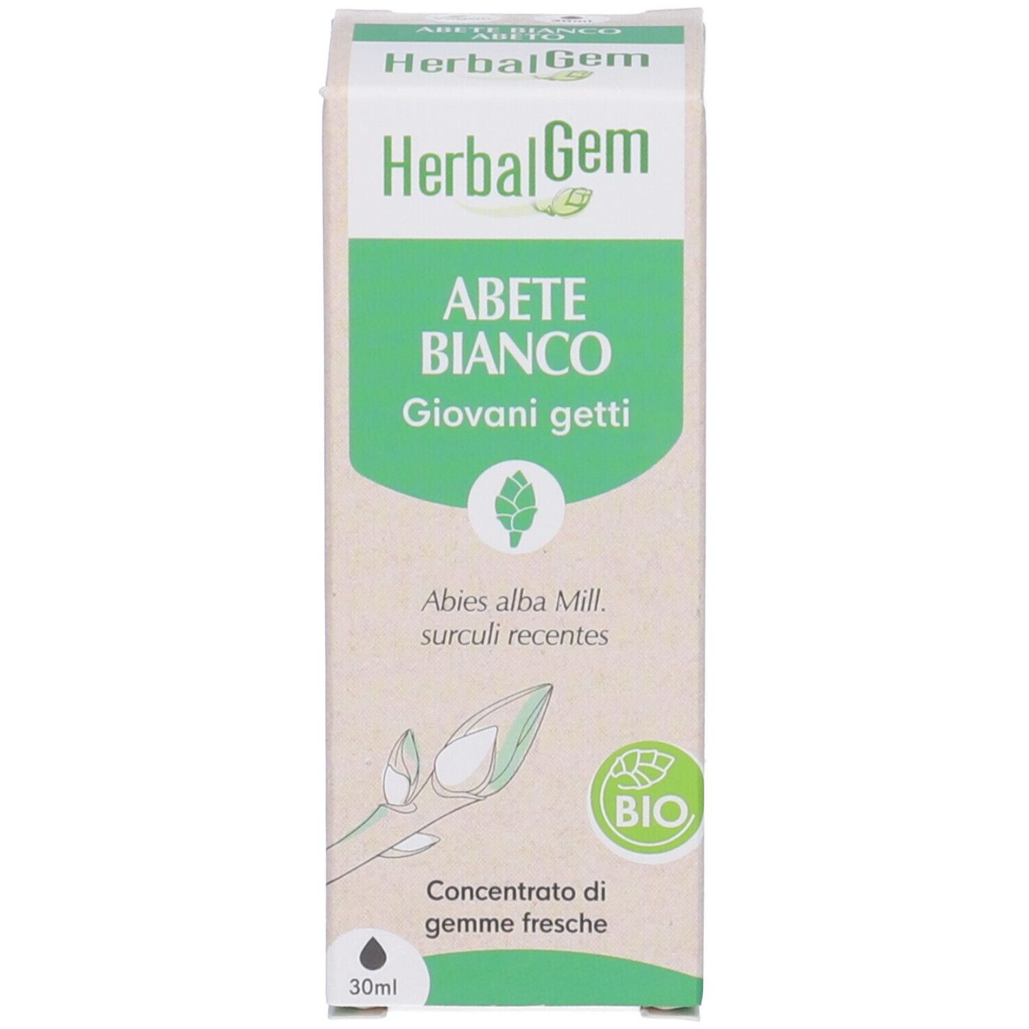 Herbalgem Abete Bianco Giovani Getti Concentrato di Gemme Fresche Gocce