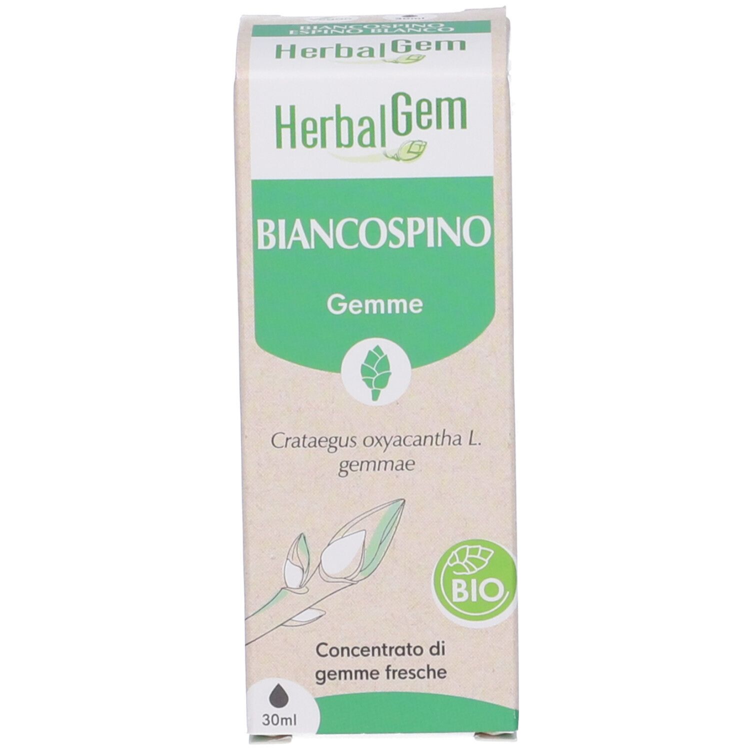 Herbalgem Biancospino Gemme Concentrato di Gemme Fresche Gocce