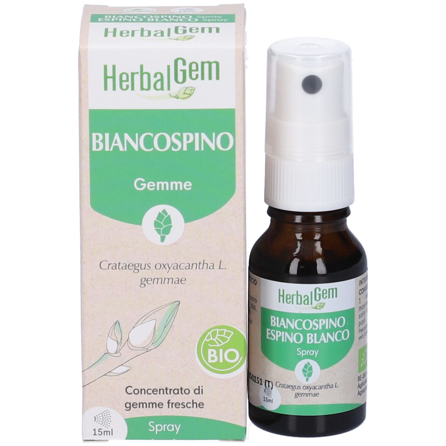 Herbalgem Biancospino Gemme Concentrato di Gemme Fresche Gocce
