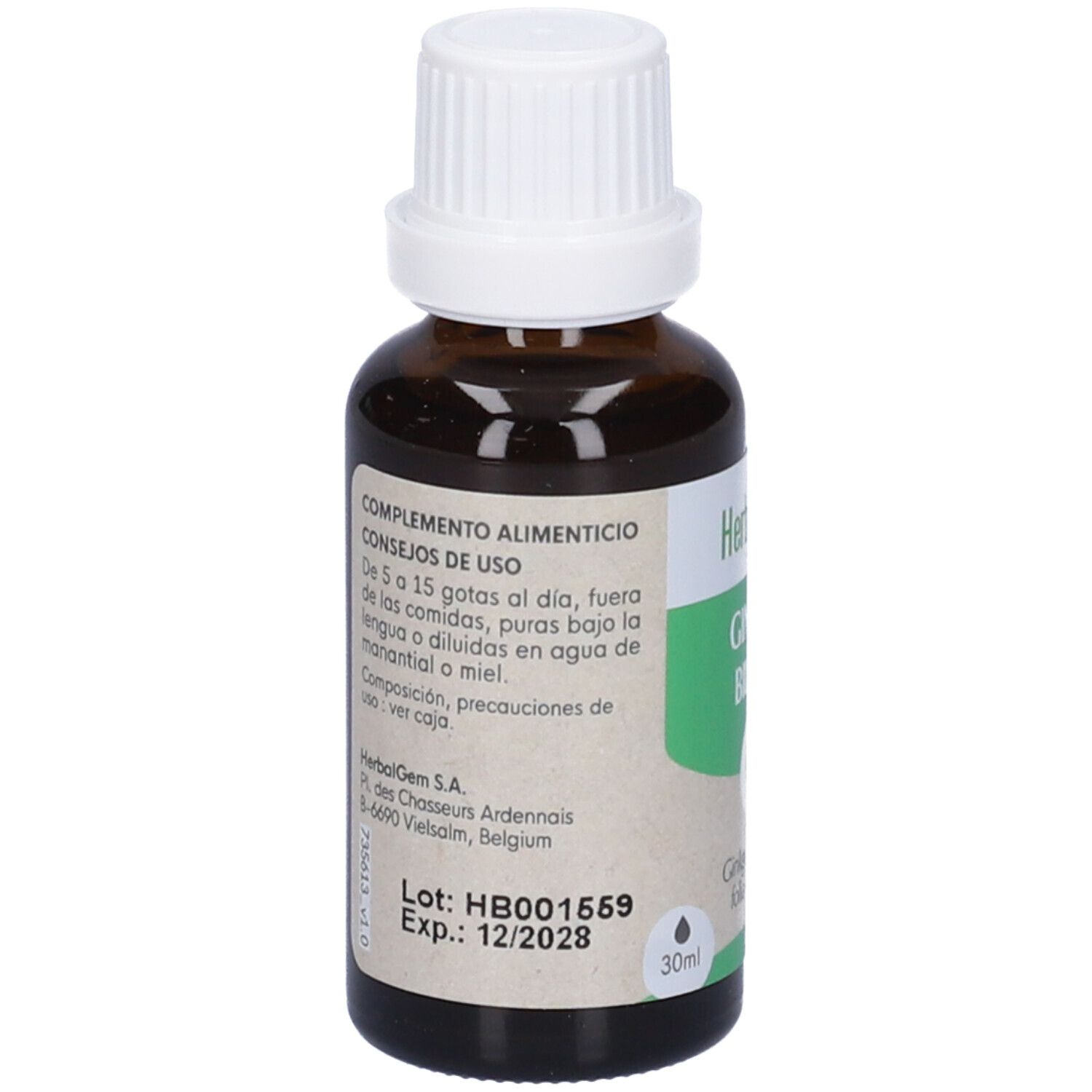 Herbalgem Ginko Biloba Giovani Foglie Concentrato di Gemme Fresche Gocce